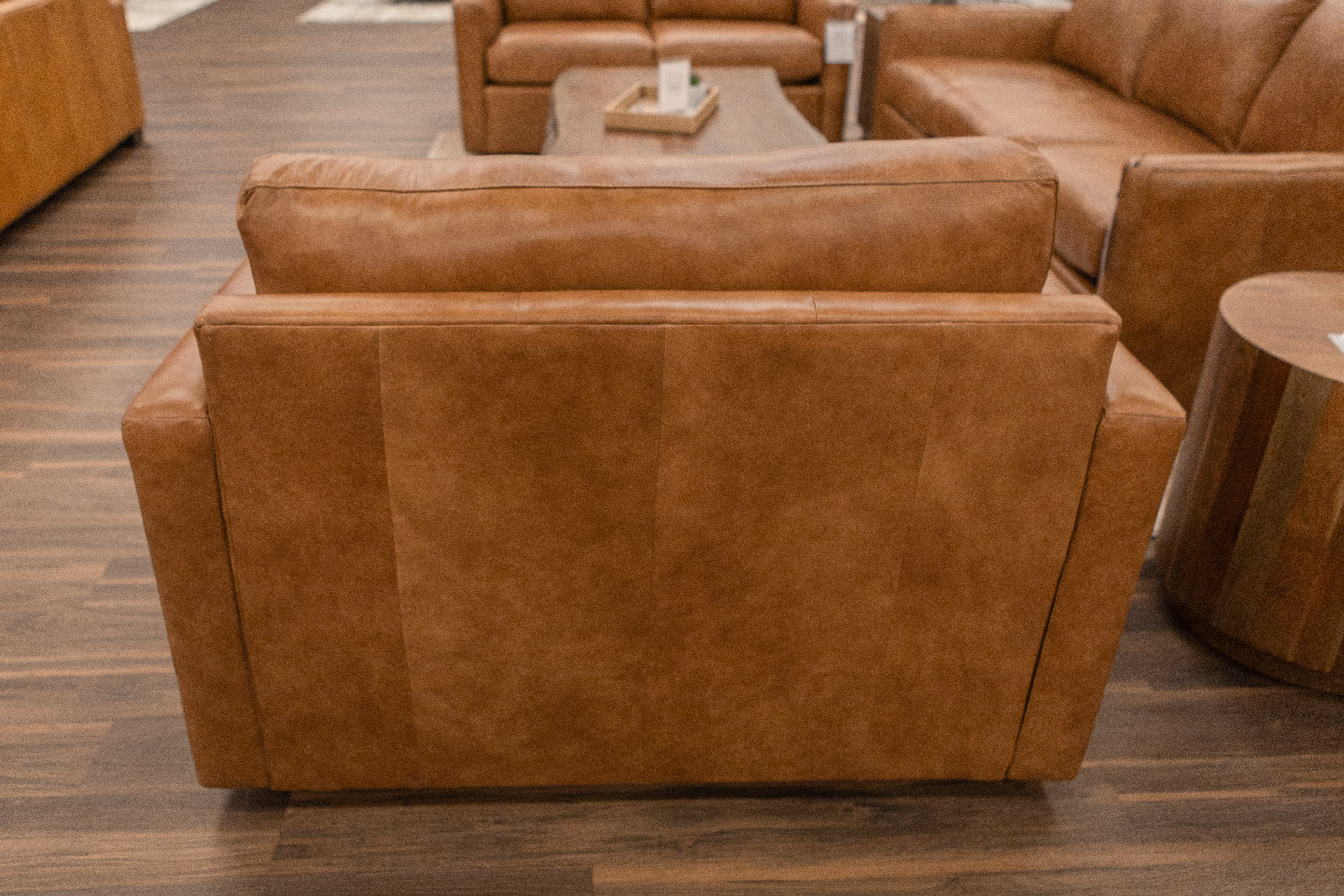 Wyatt 50" Wide Track Arm Top Grain Leather Chair - Desert Sand