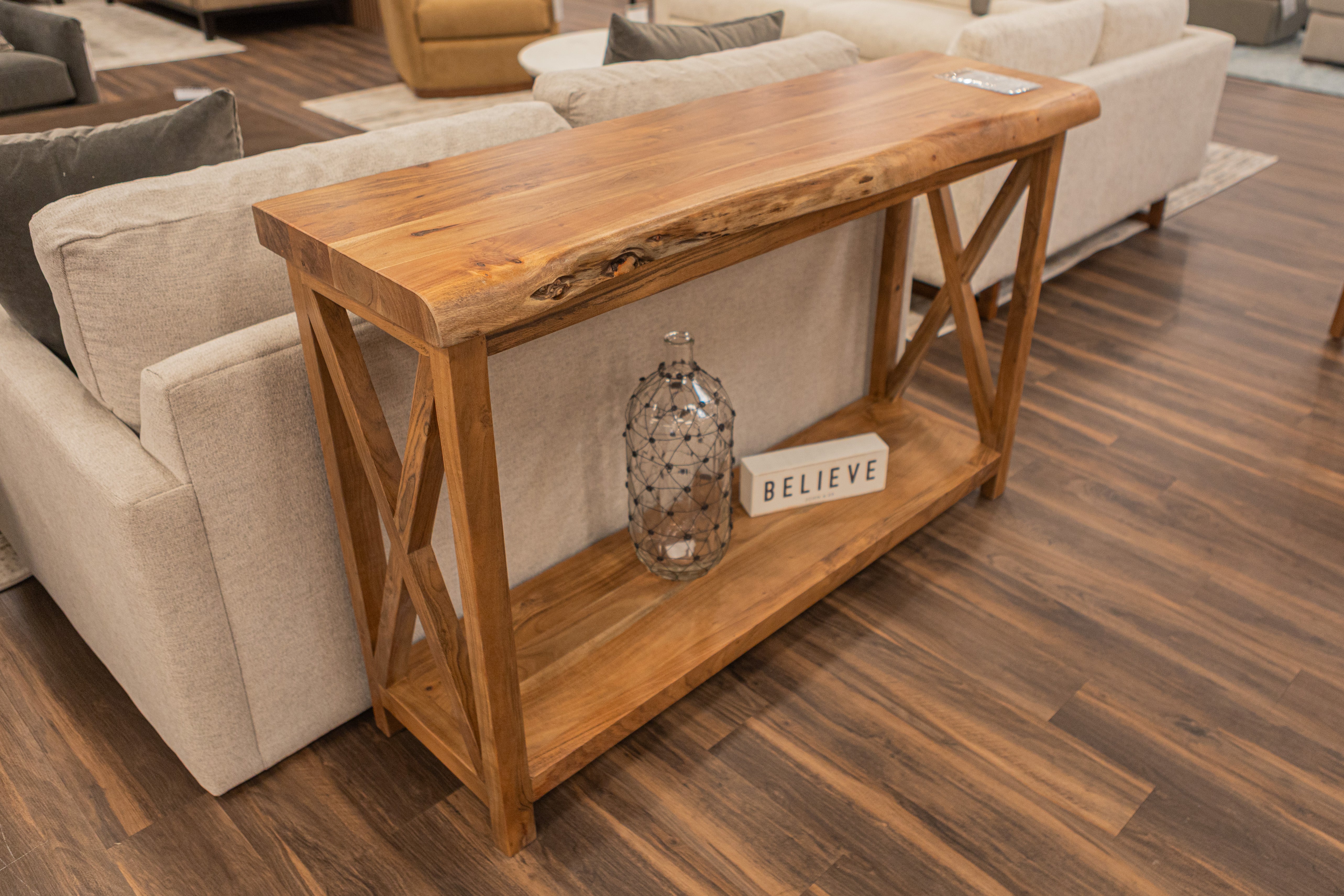 Malcolm Acacia 56" Live Edge Console Table - Natural