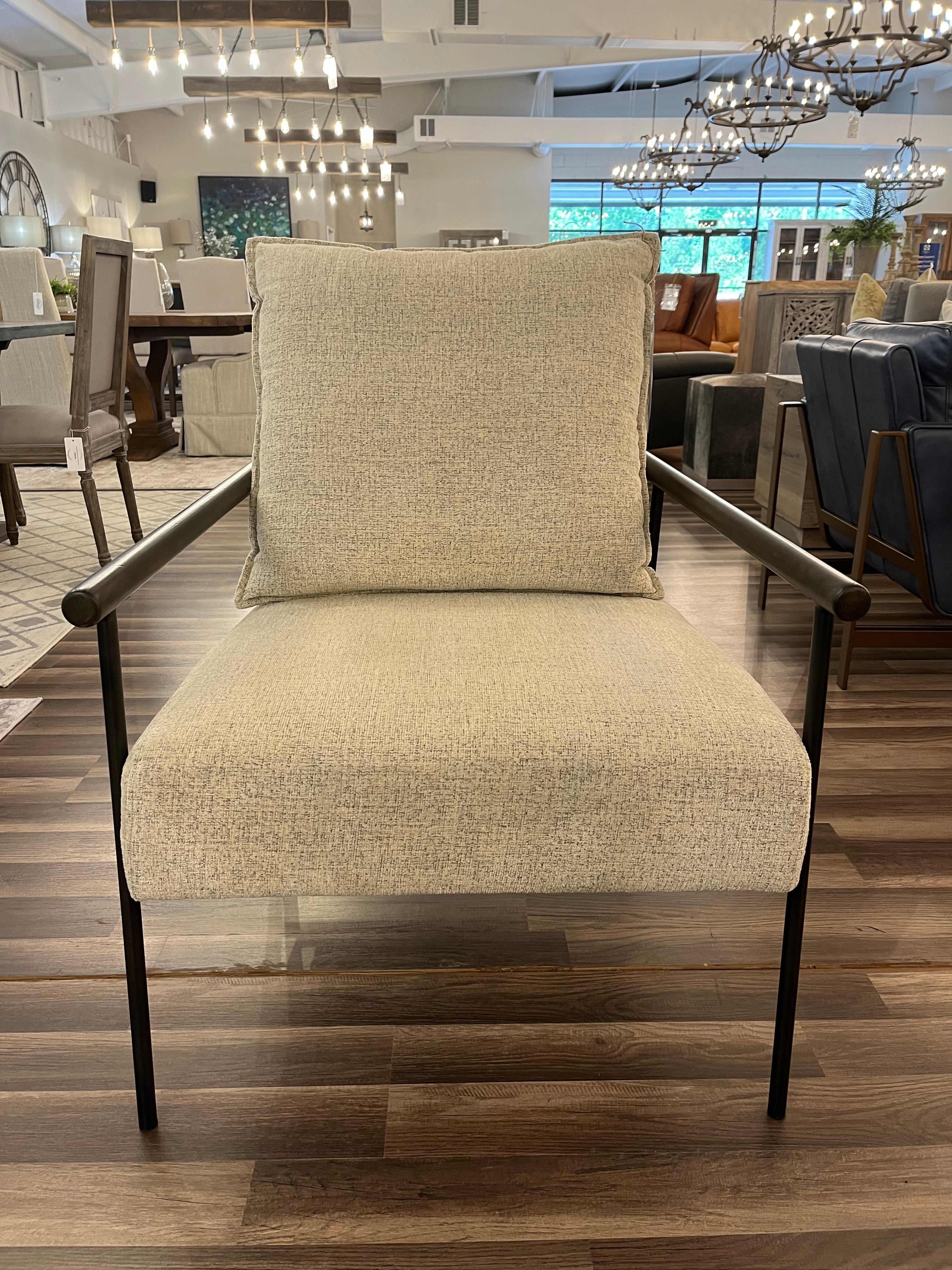 Carson 29" Accent Chair - Iron + Snow