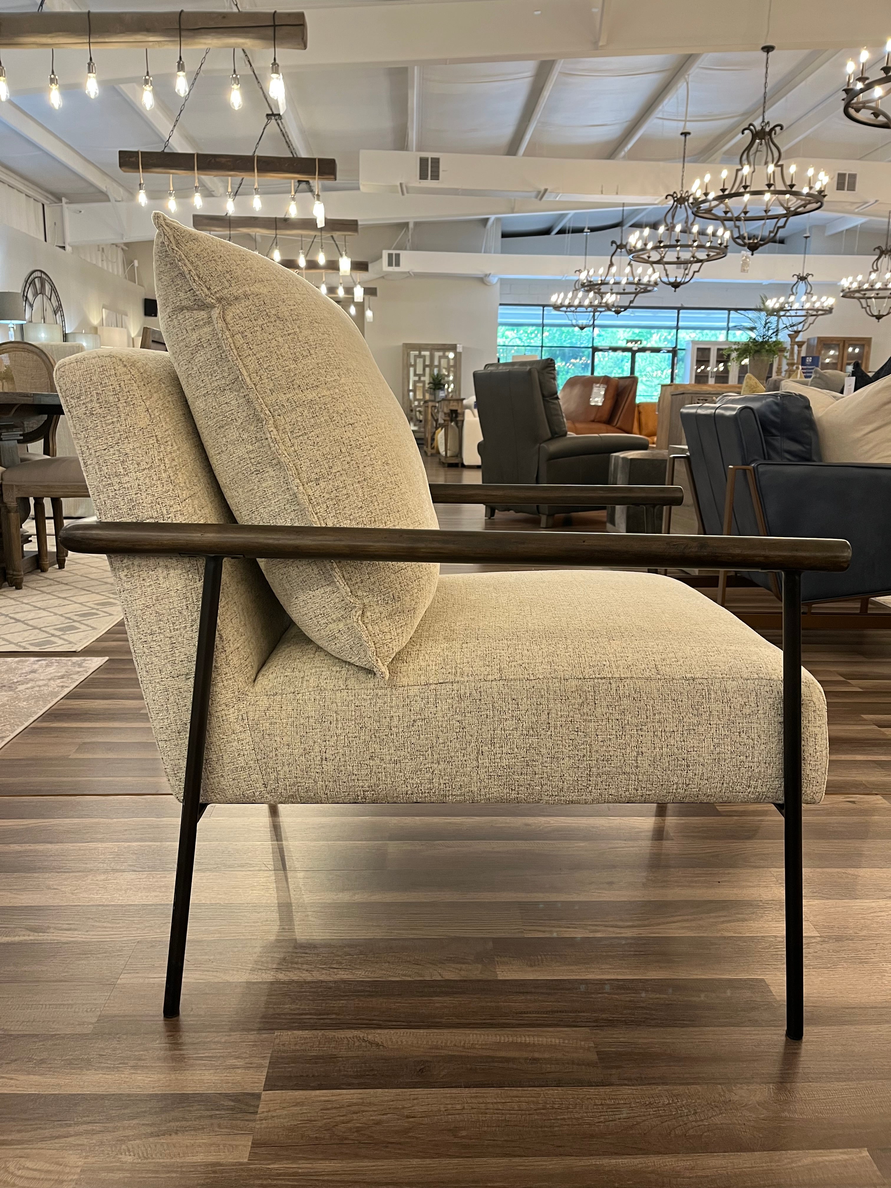 Carson 29" Accent Chair - Iron + Snow