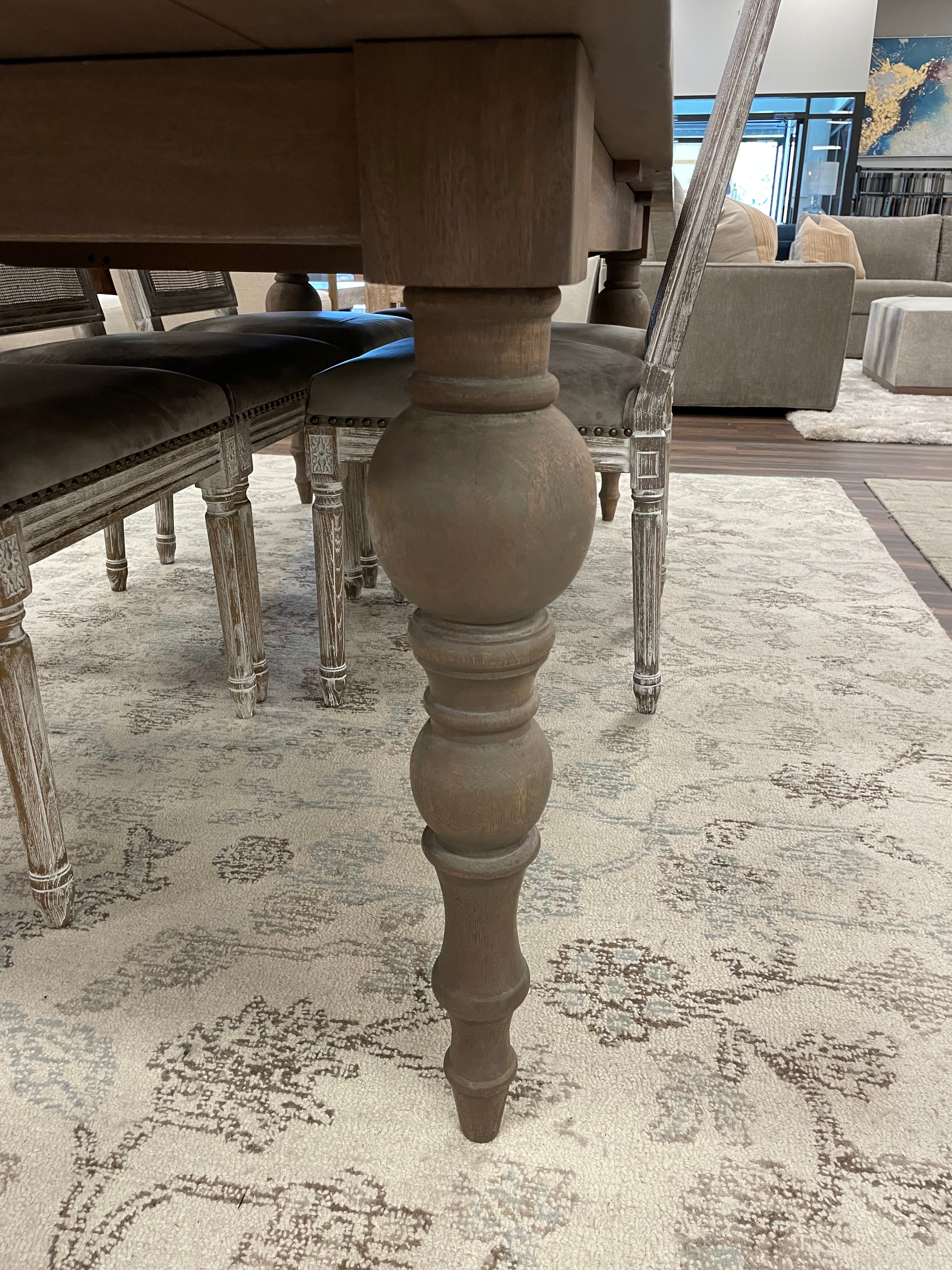 Salem 82" - 102" Extension Dining Table - Coastal Gray