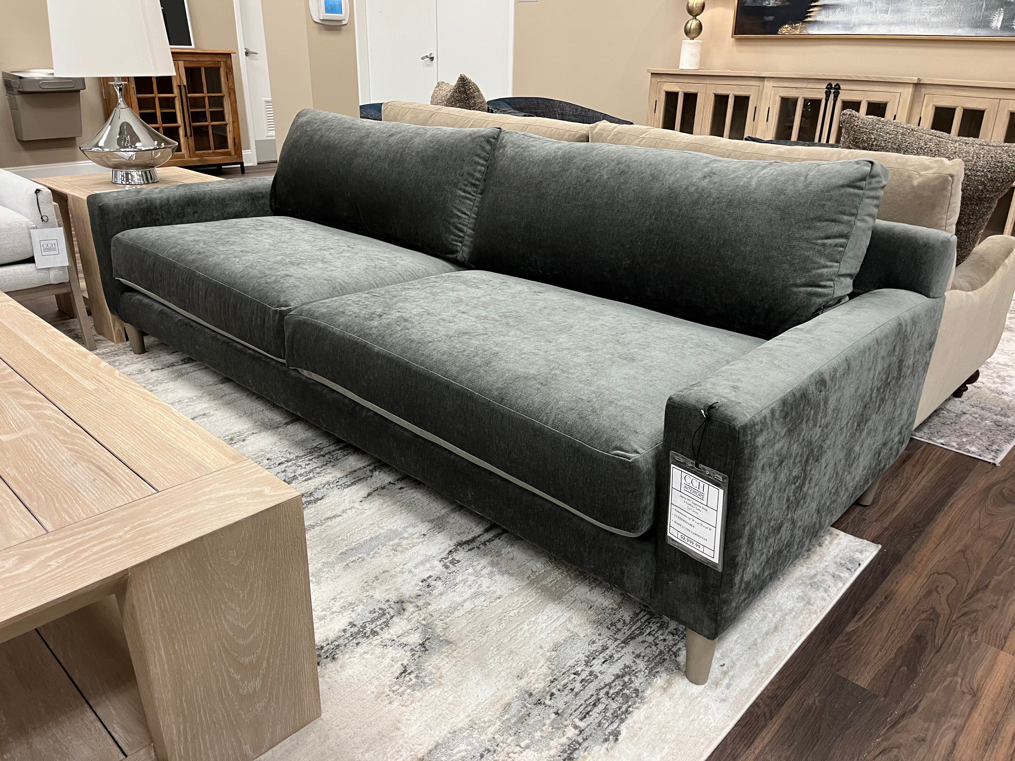 Jayne 99" Express Ship 2 Cushion Sofa - Earl Grey