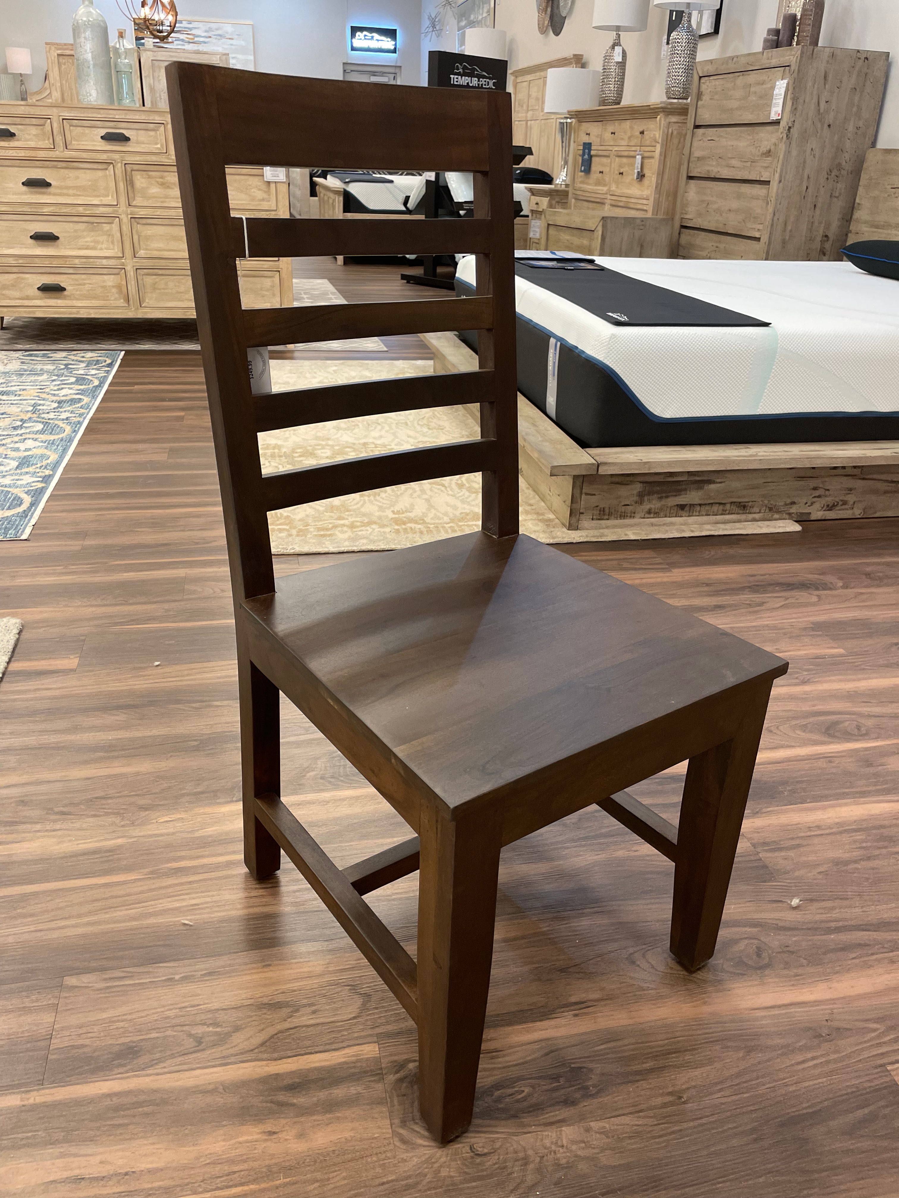 Malcolm Acacia Ladderback Dining Chair - Natural + Black
