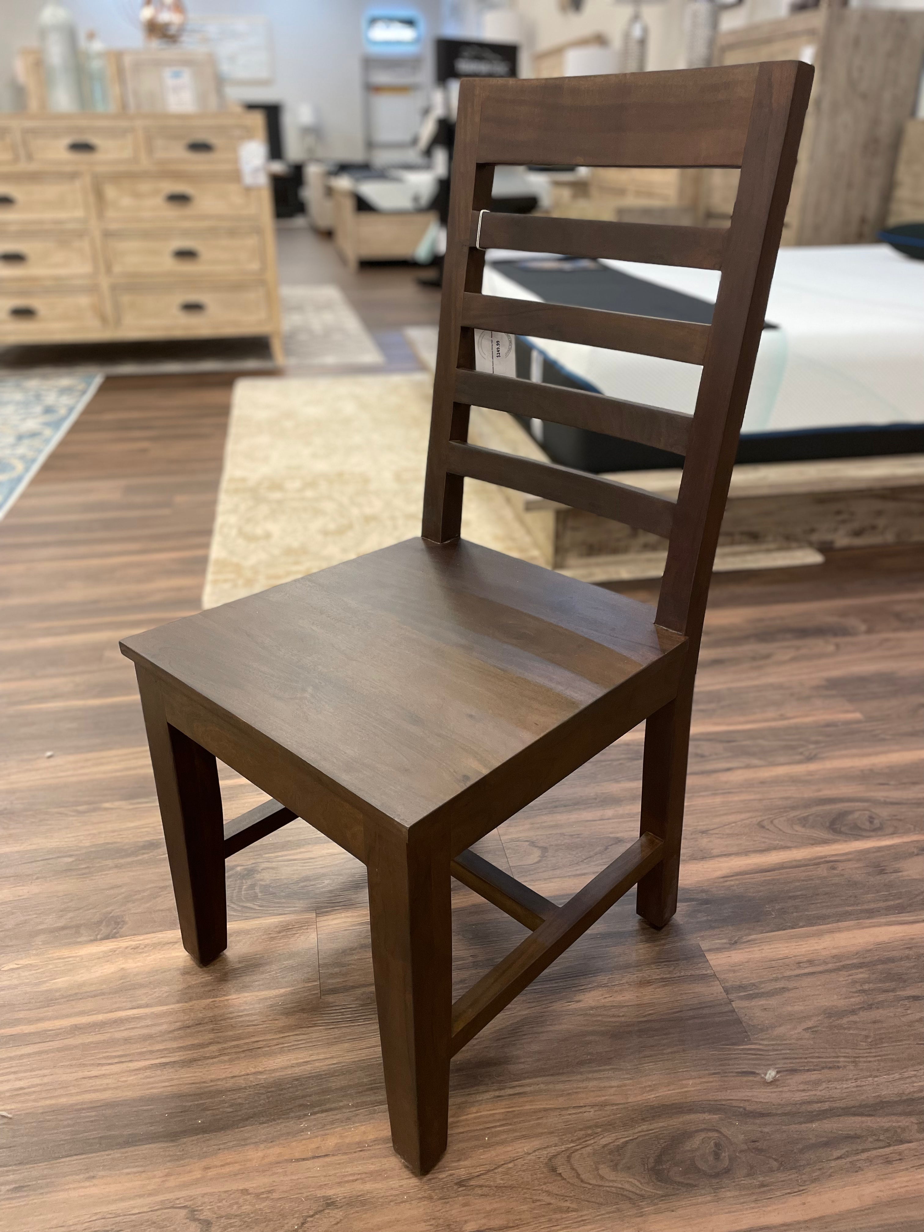 Malcolm Acacia Ladderback Dining Chair - Natural + Black