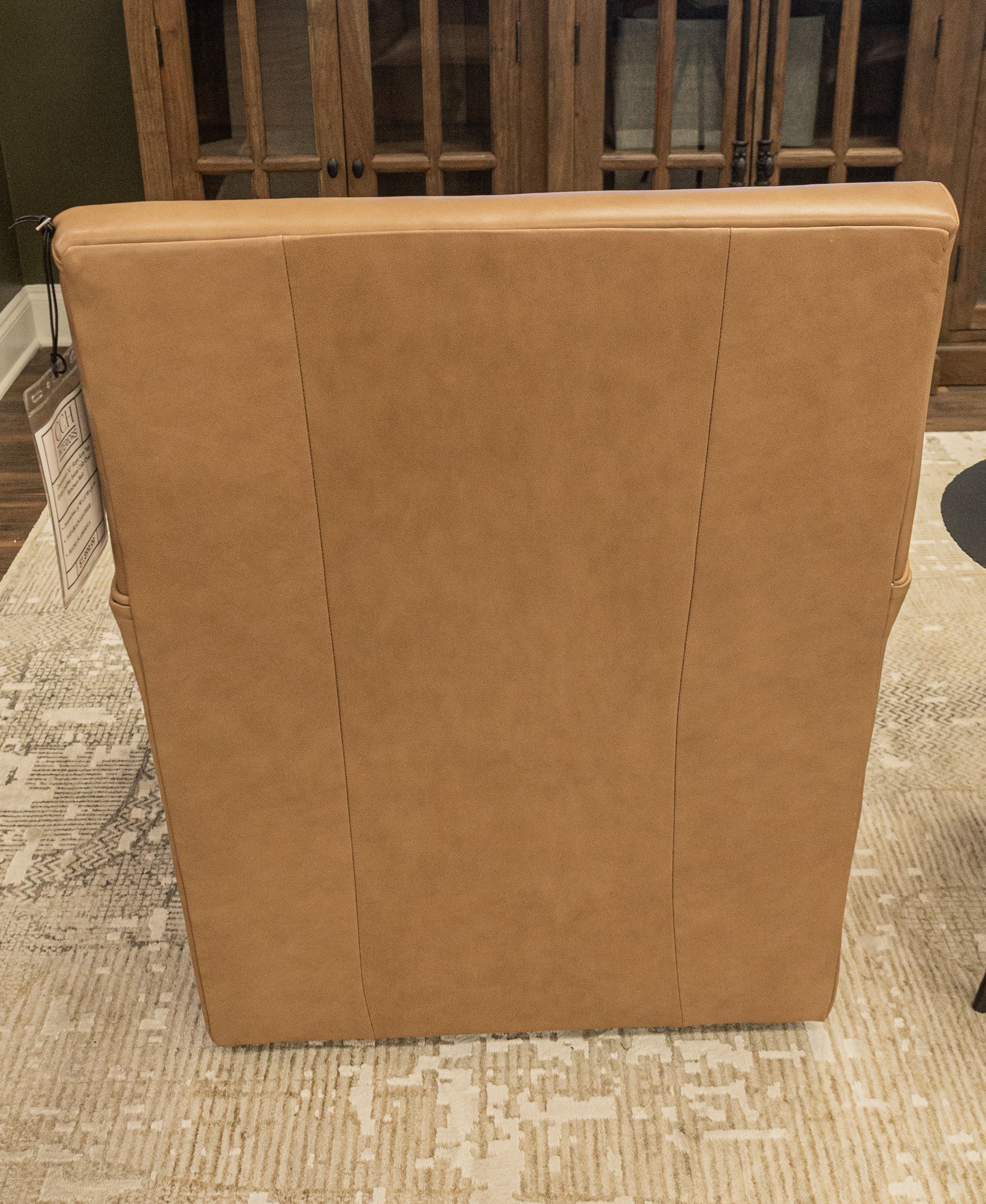 Davenport 35" Slope Arm Top Grain Leather Swivel Club Chair - Ranchero Malt