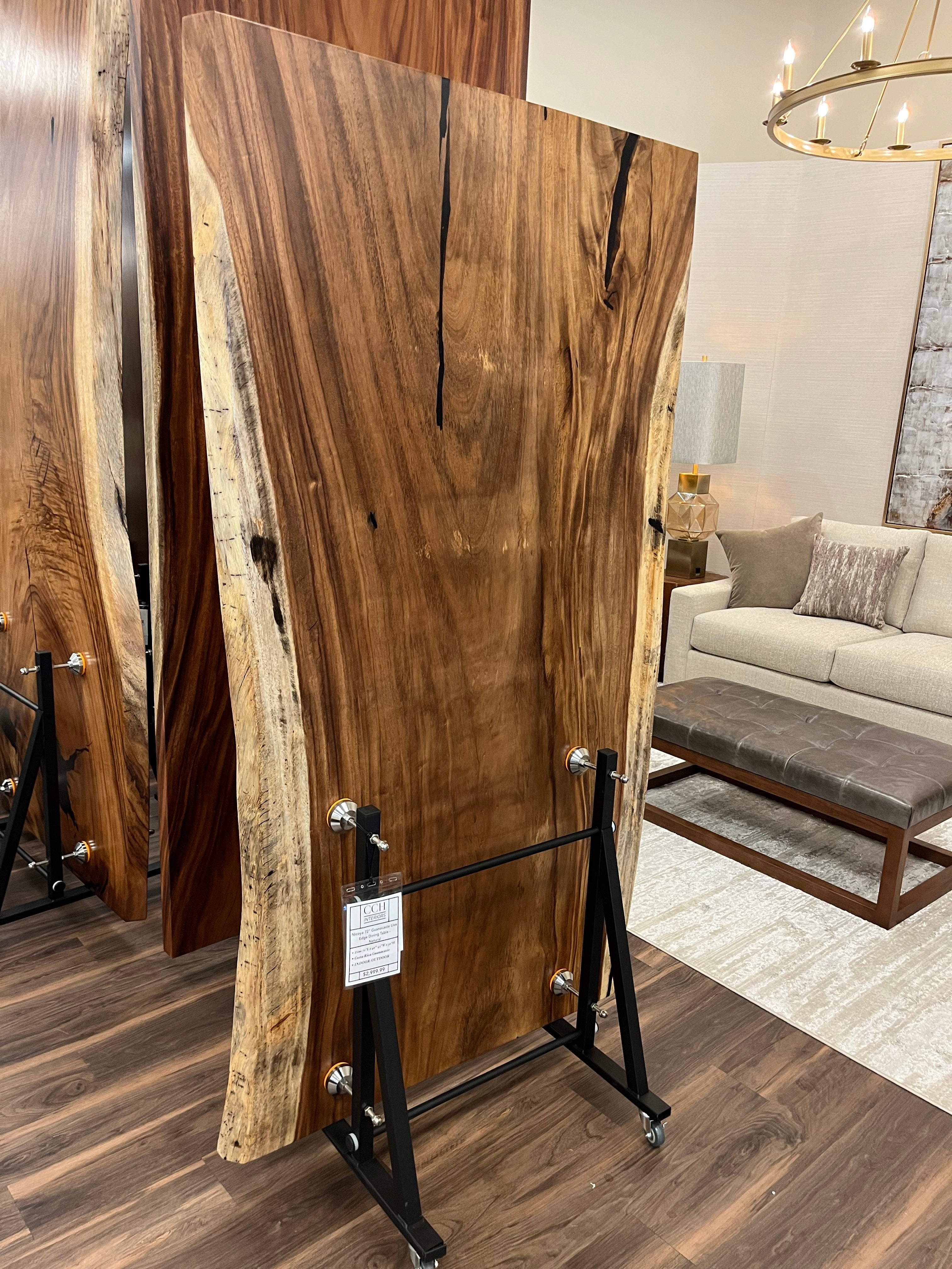 Nicoya 72" Guanacaste Live Edge Dining Table - Natural - SN433