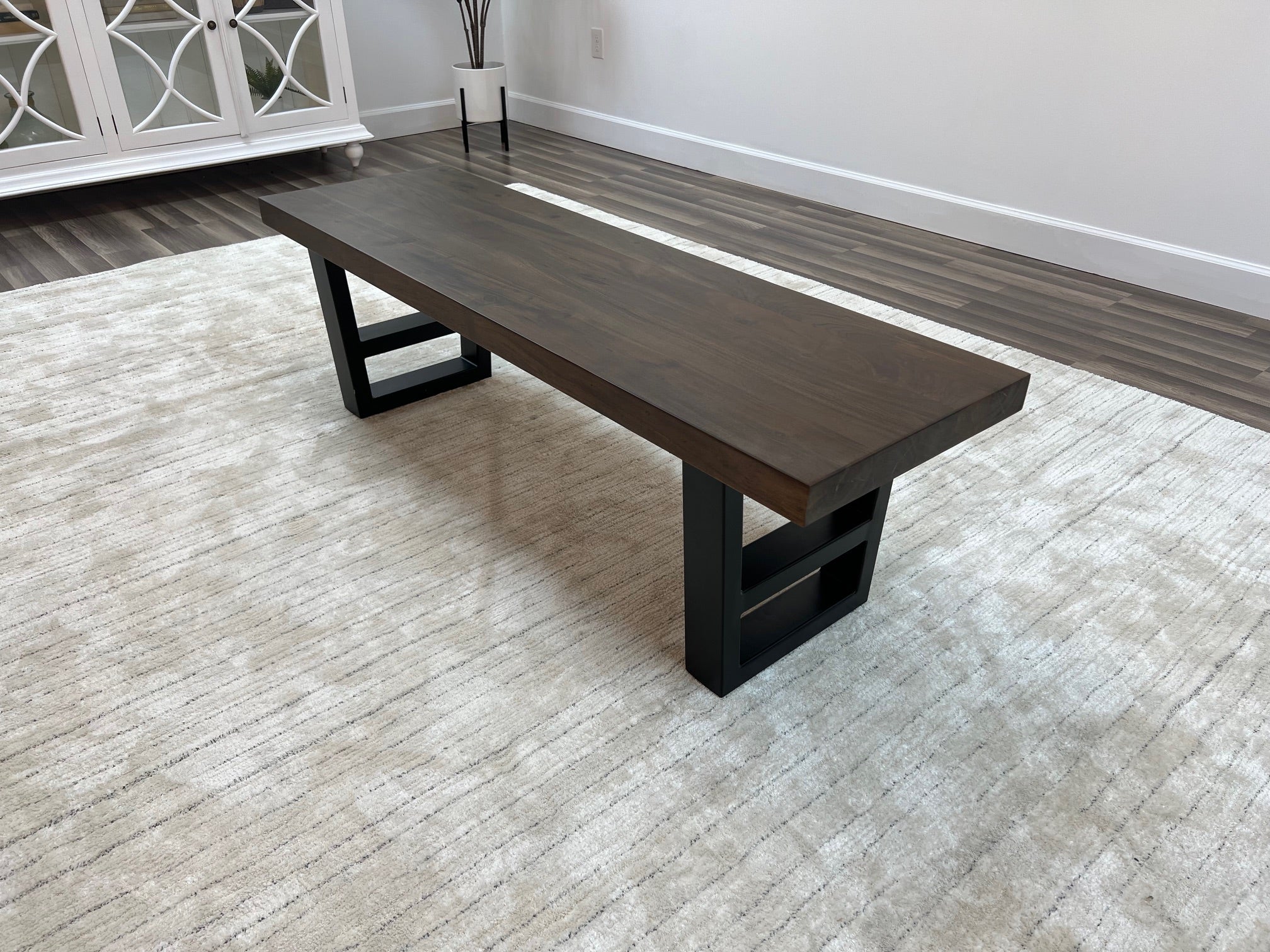 Maxwell 60" Acacia Dining Bench - Natural + Smoke