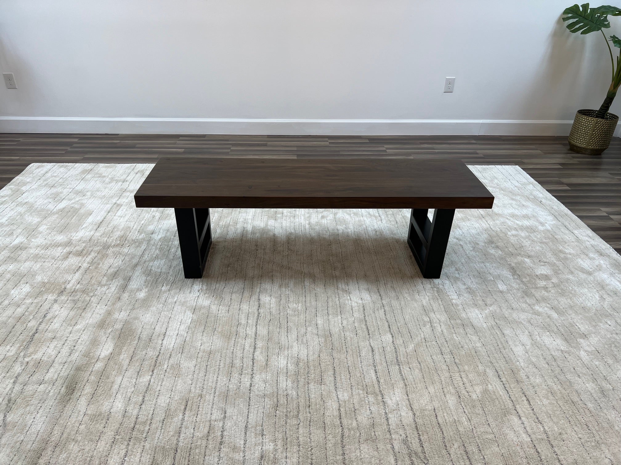 Maxwell 60" Acacia Dining Bench - Natural + Smoke