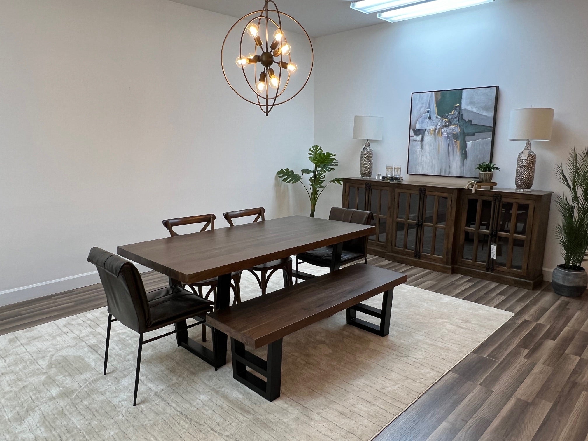 Maxwell Acacia 72" Dining Table - Natural + Smoke