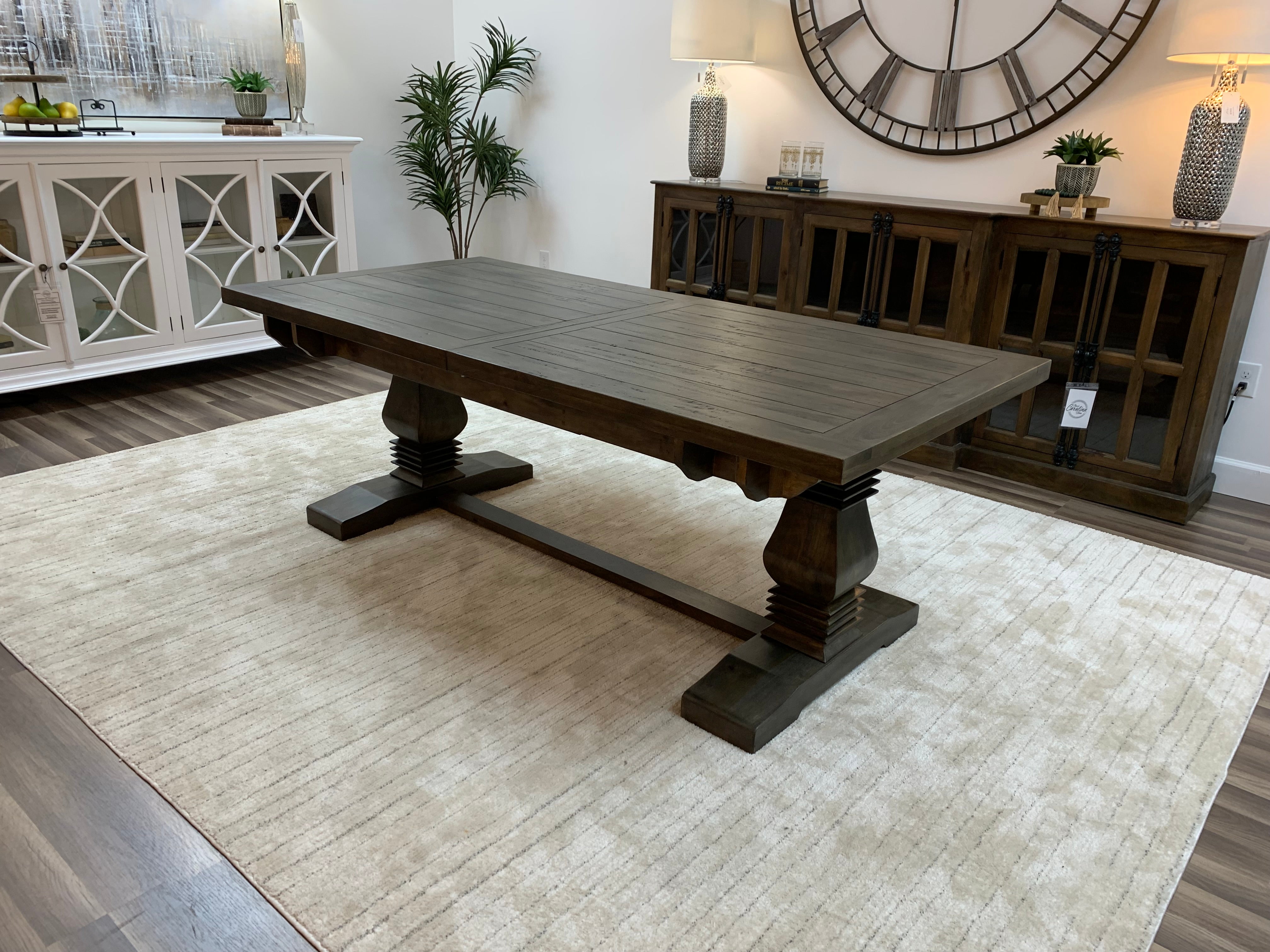 Matthew 84" - 102" Extension Dining Table - Distressed Natural