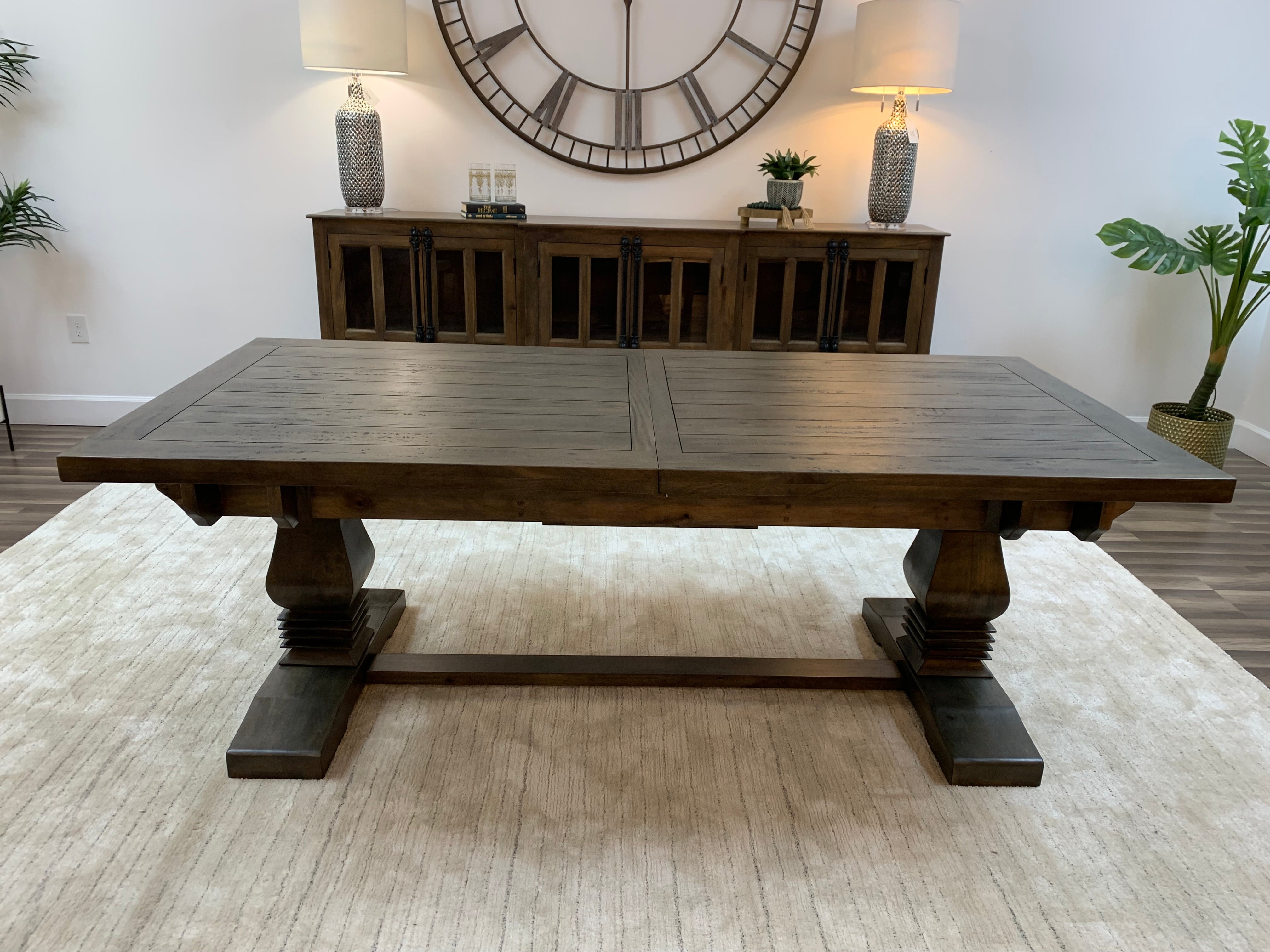 Matthew 84" - 102" Extension Dining Table - Distressed Natural