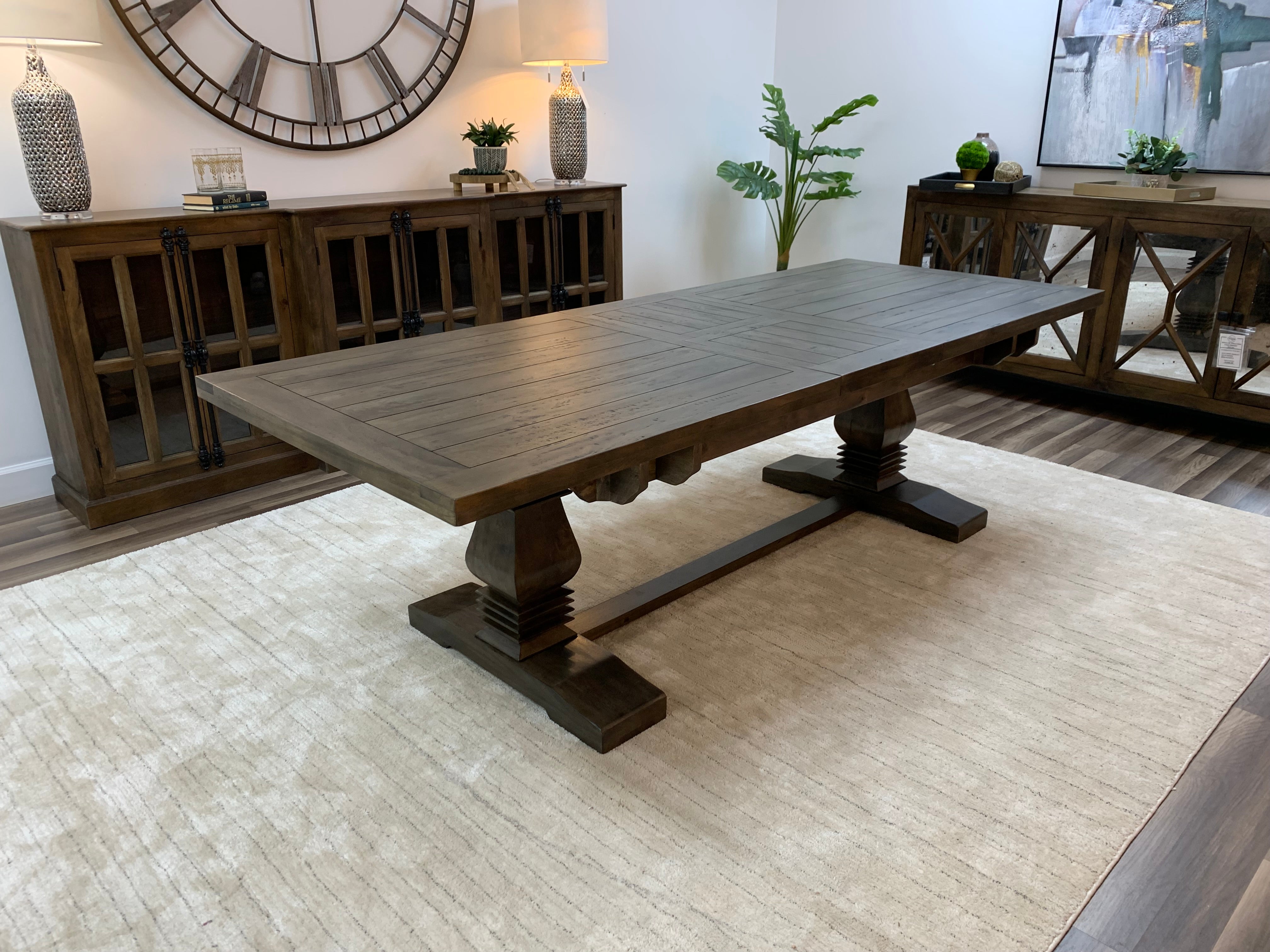 Matthew 84" - 102" Extension Dining Table - Distressed Natural