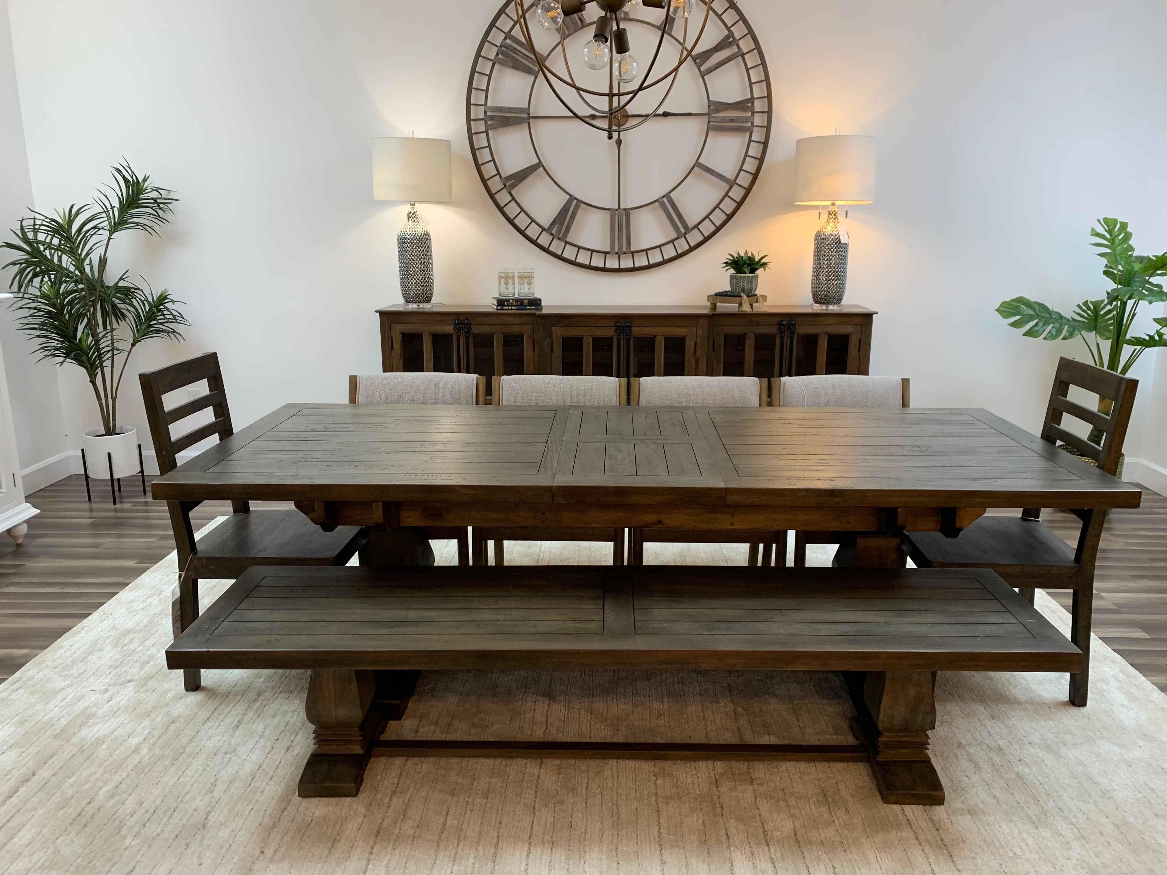 Matthew 84" - 102" Extension Dining Table - Distressed Natural