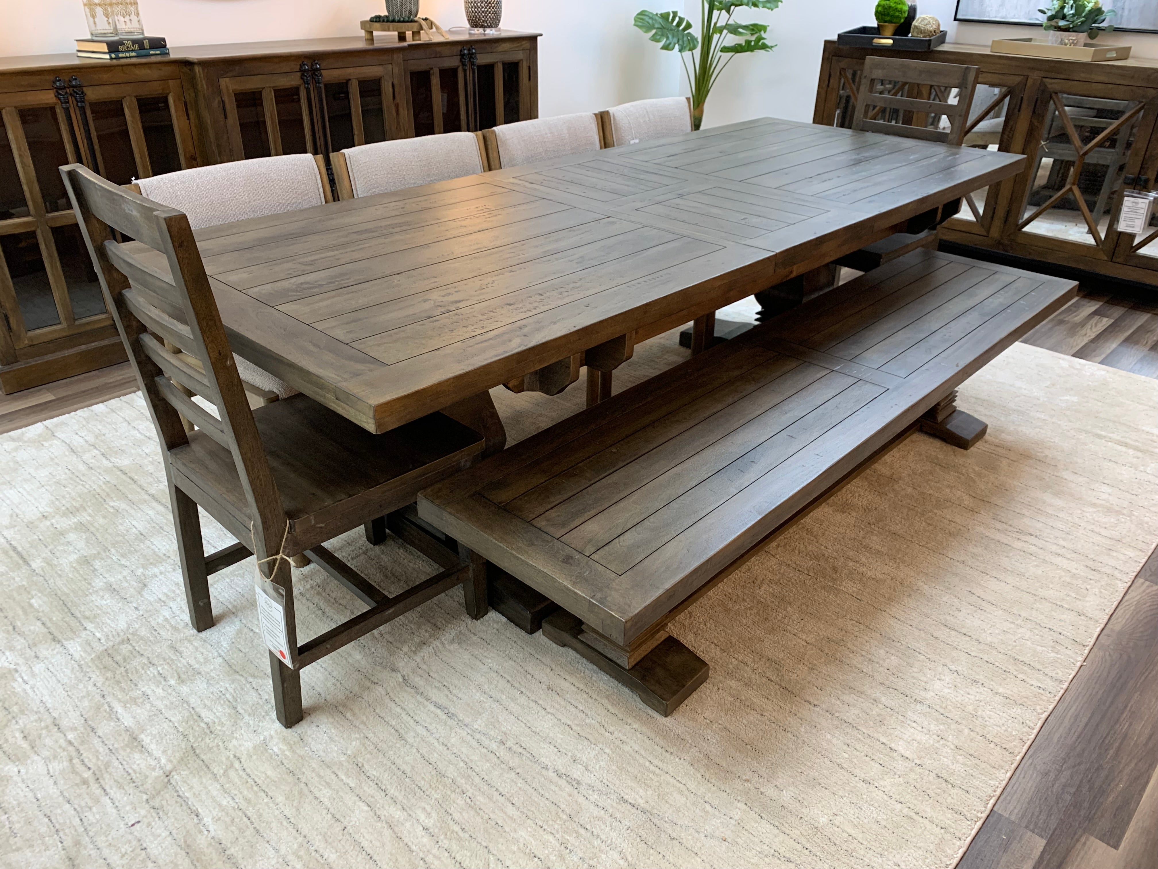 Matthew 84" - 102" Extension Dining Table - Distressed Natural
