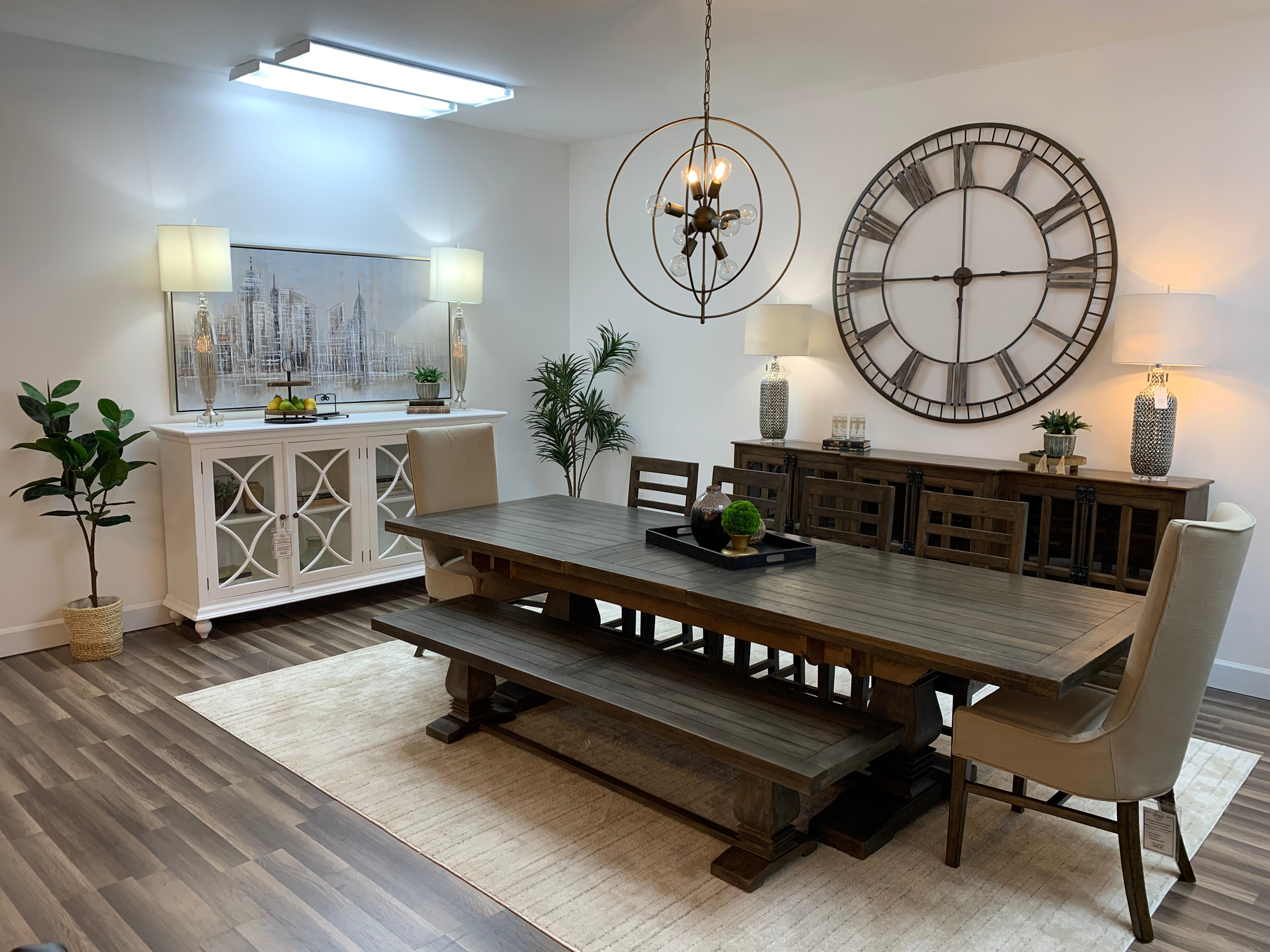 Matthew 96" - 120" Extension Dining Table - Distressed Natural