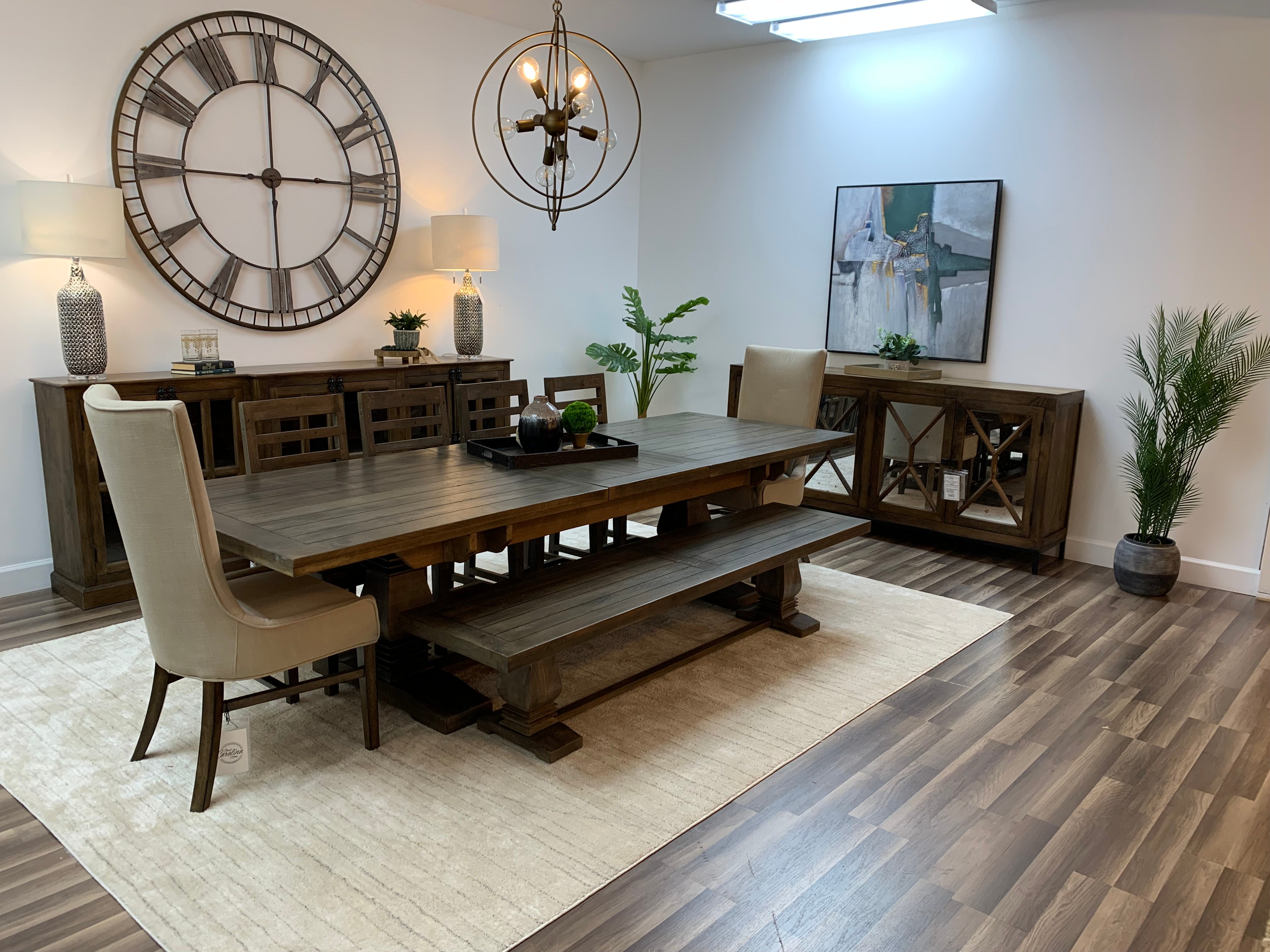 Matthew 96" - 120" Extension Dining Table - Distressed Natural