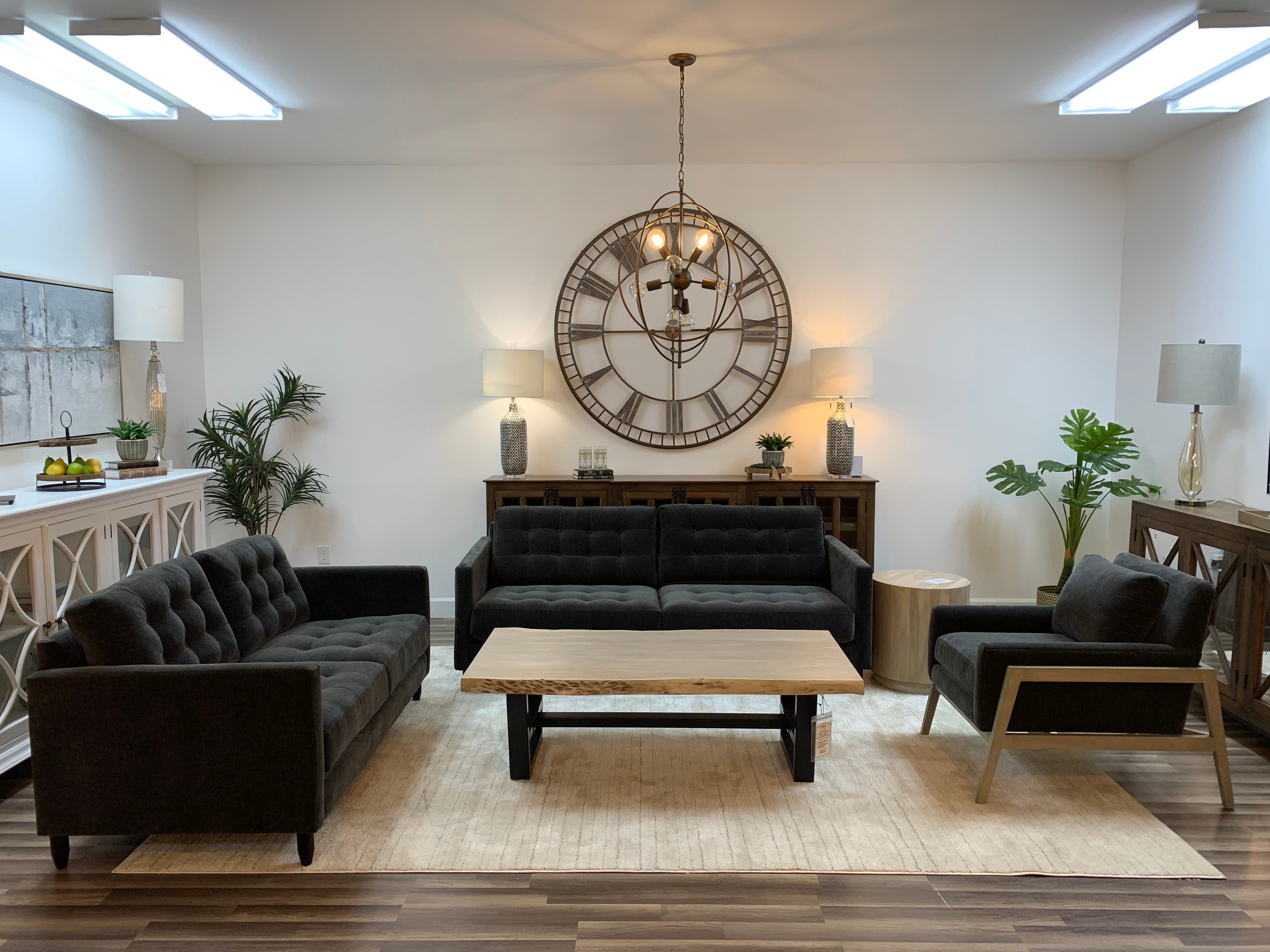 Josh Express Ship Tufted 2 Cushion Loveseat - Raven Velvet