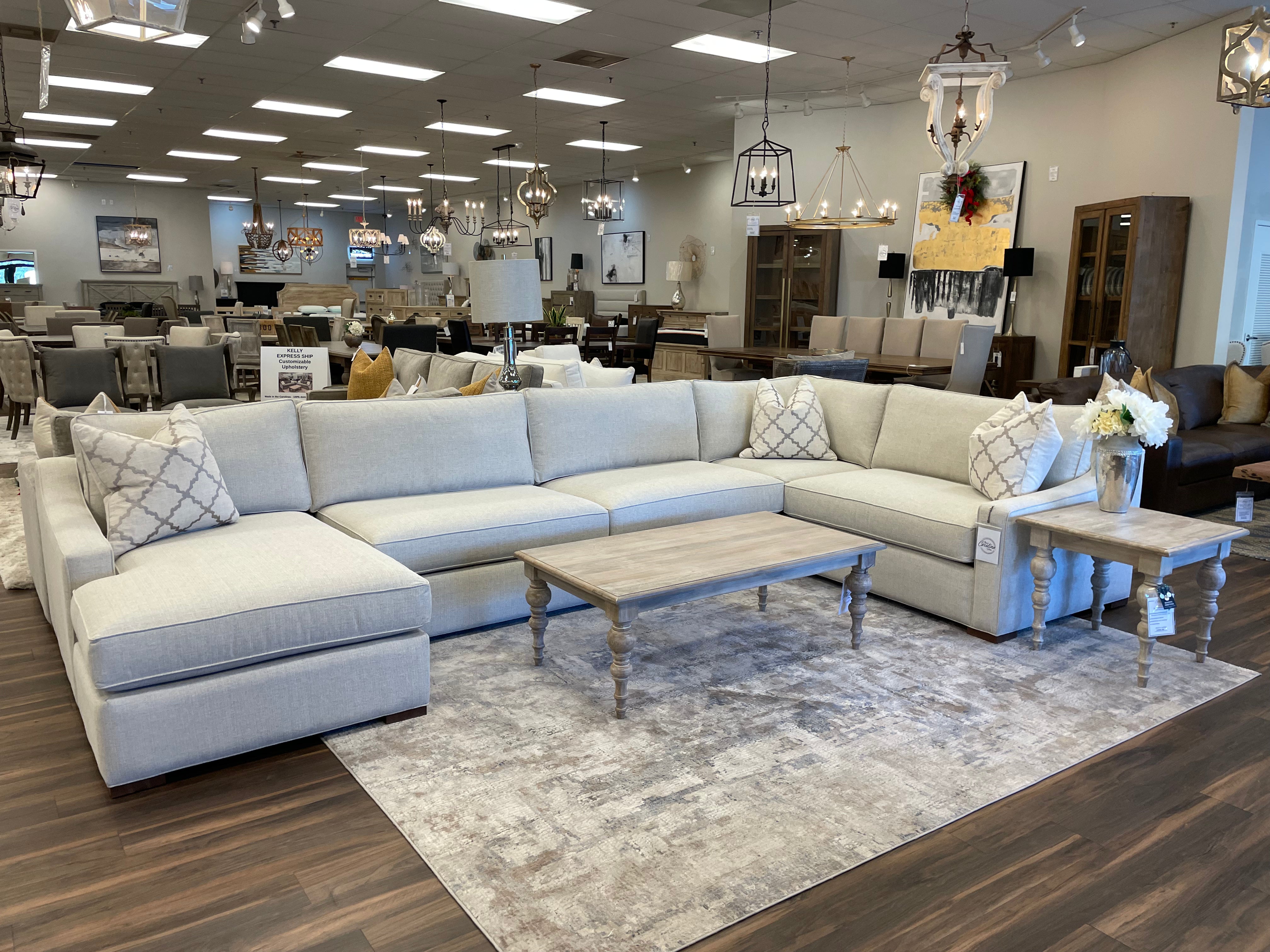 Hannah Express Ship 166" x 91" Sectional w/LAF Chaise - Crypton Quicksilver