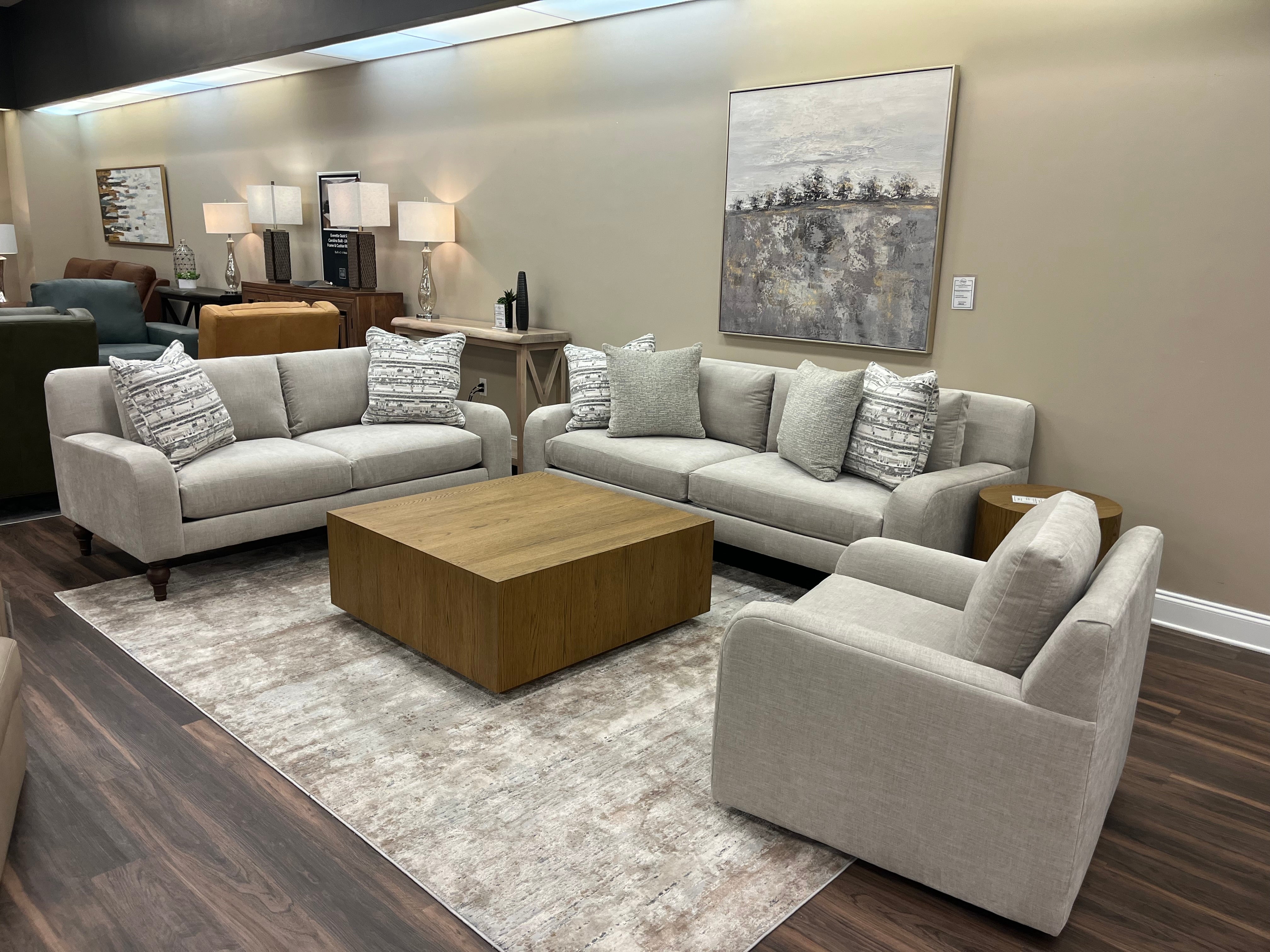 Sarah Express Ship 92" 2 Cushion Trillium Sofa - Timeless Taupe