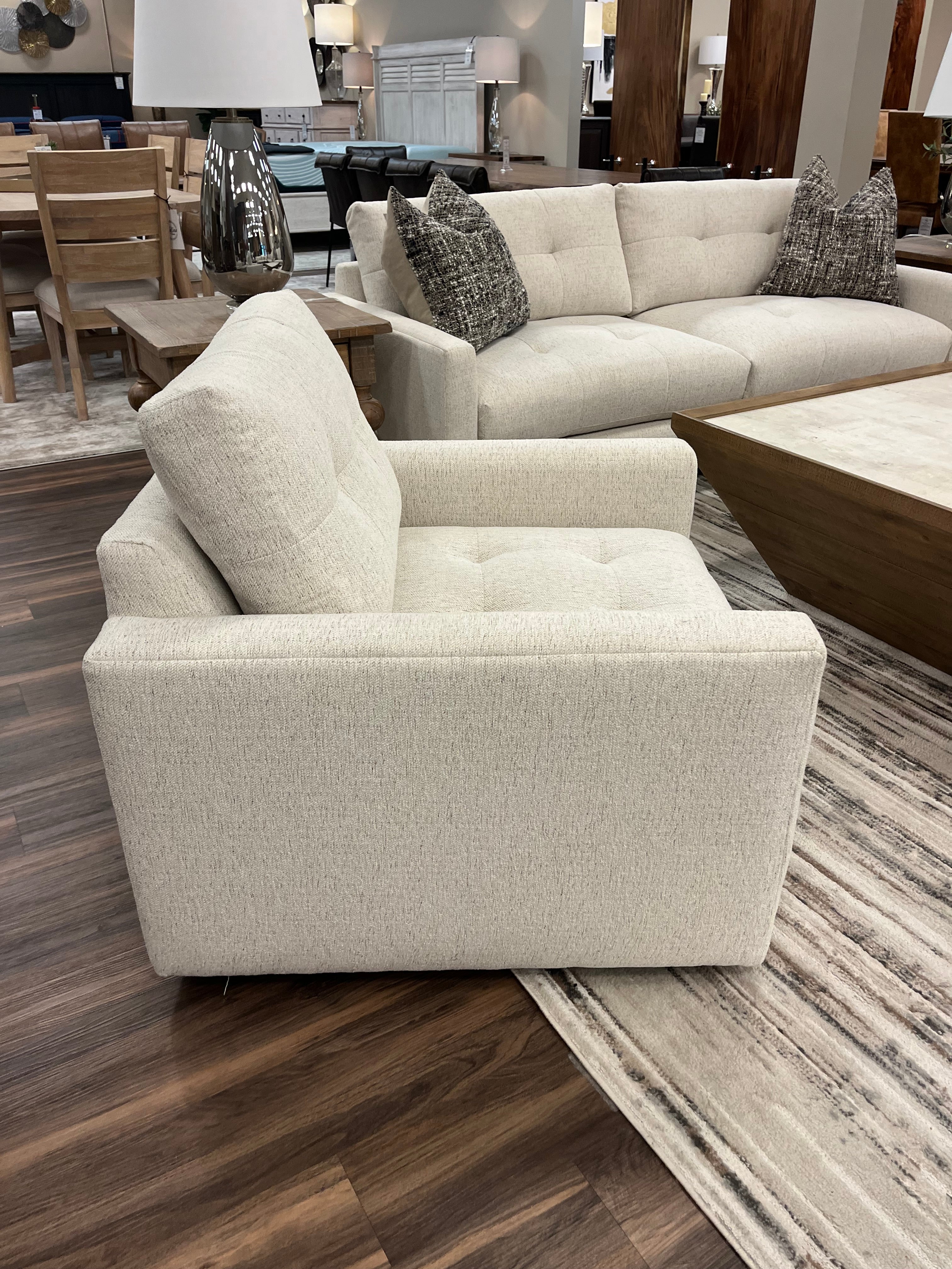 Constance Express Ship 32" Swivel Glider - Performance Natural Tweed