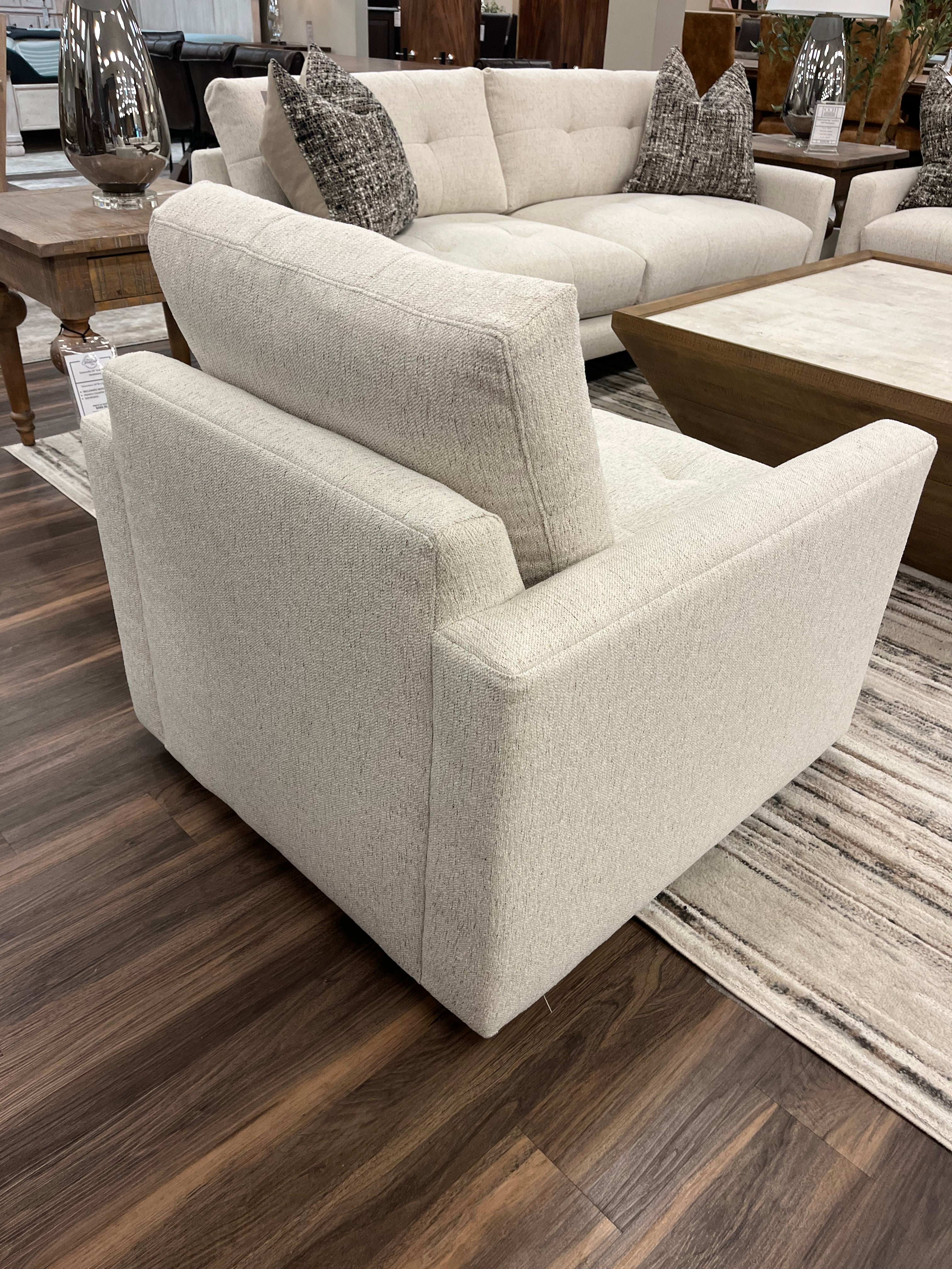 Constance Express Ship 32" Swivel Glider - Performance Natural Tweed