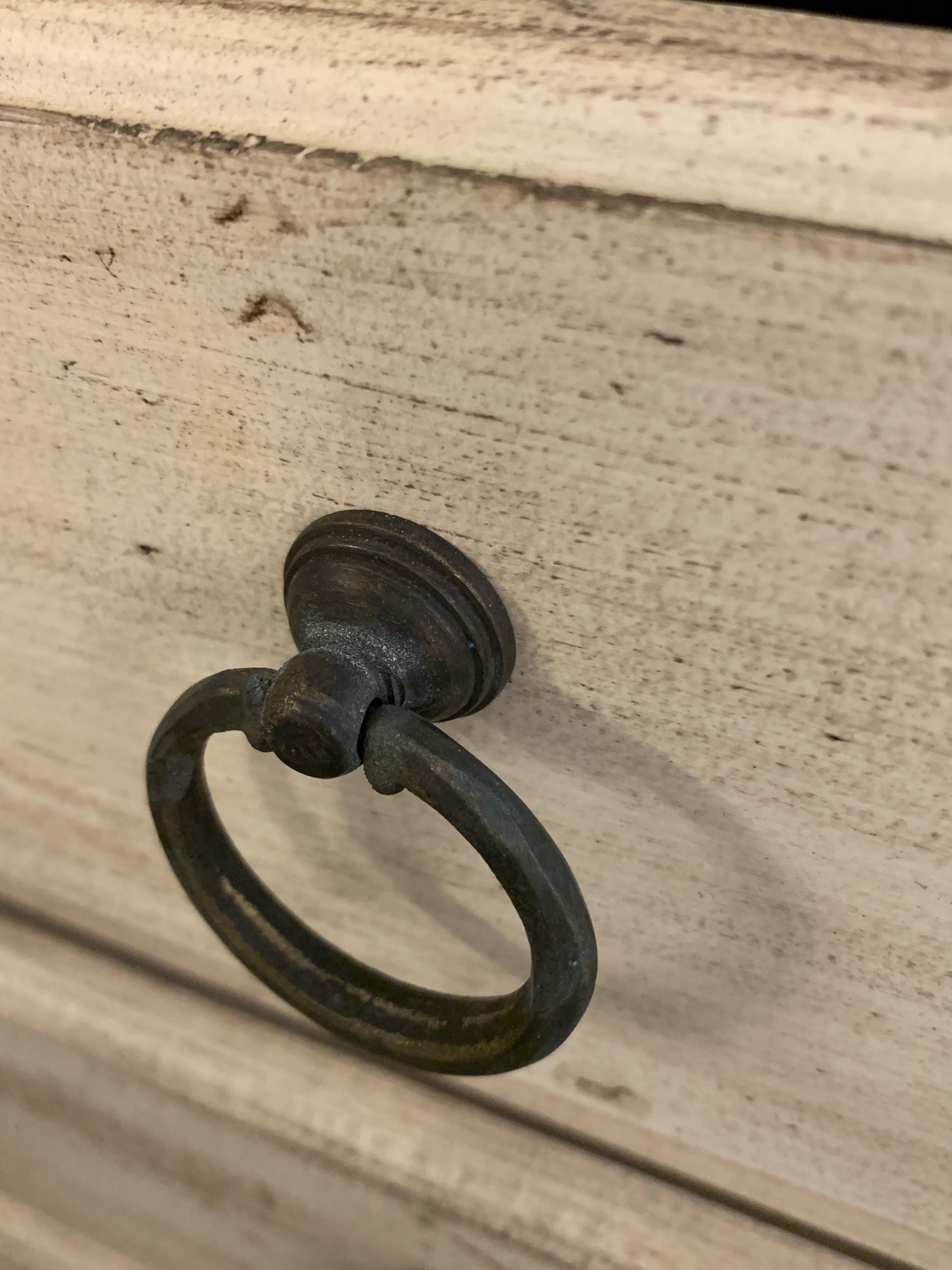 Savannah 32" Mahogany 3 Drawer Nightstand - Vintage Cream + Driftwood