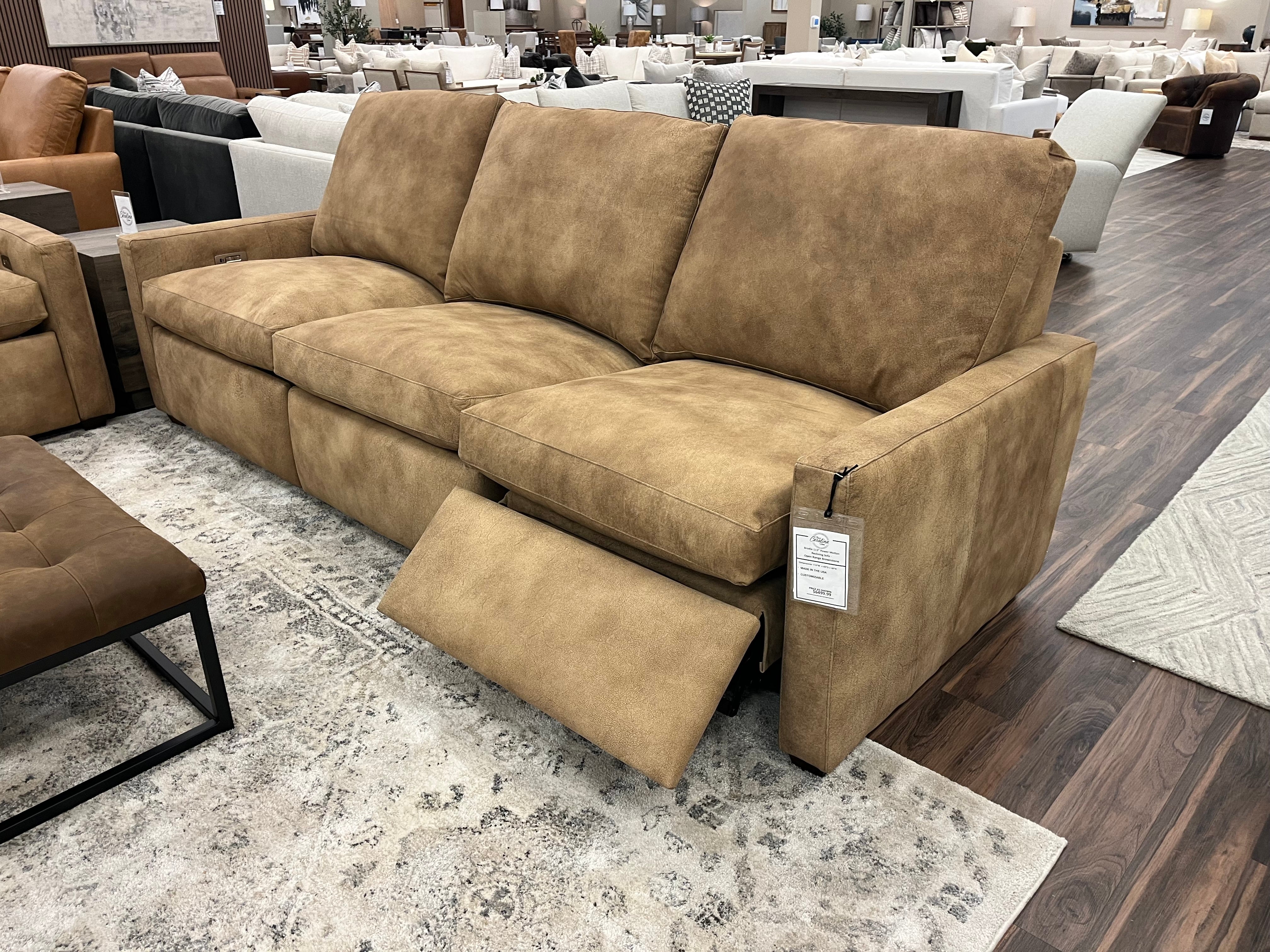Brodie 113" Power Motion Reclining Sofa - Open Range Brokenstone
