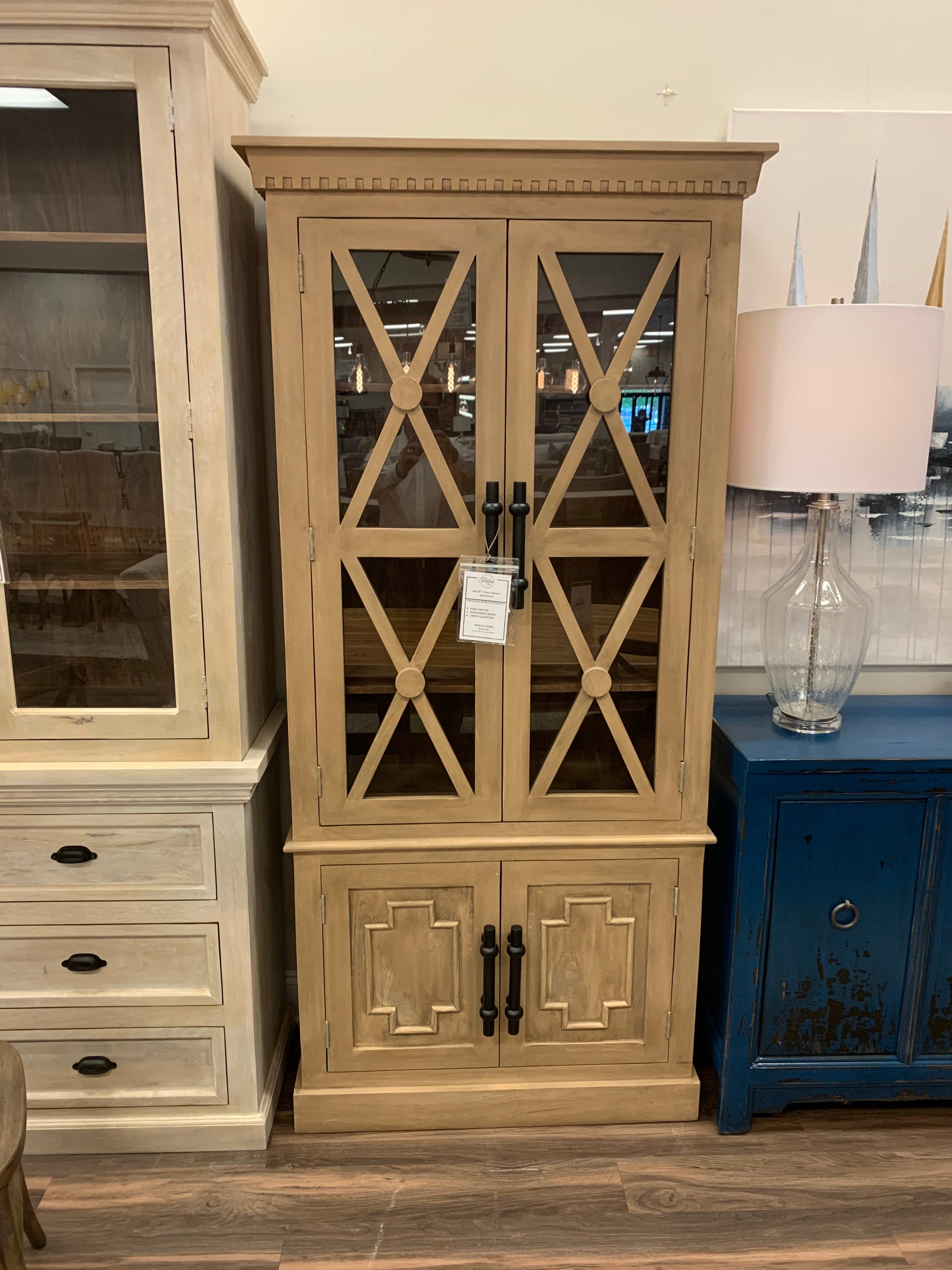 Lexi 39" 4 Door Cabinet - Beachwood
