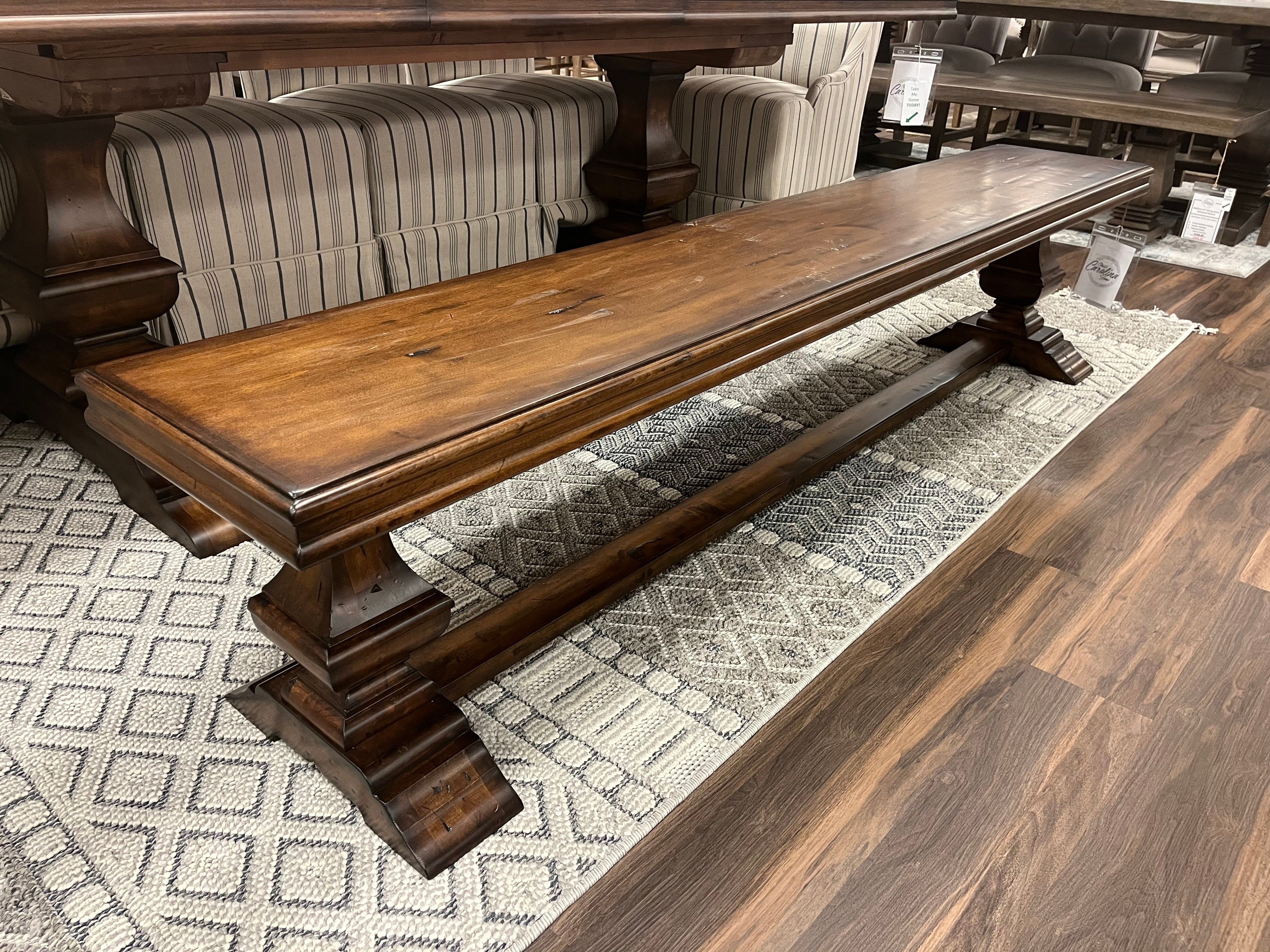 Chesney 82" Dining Bench - Chestnut