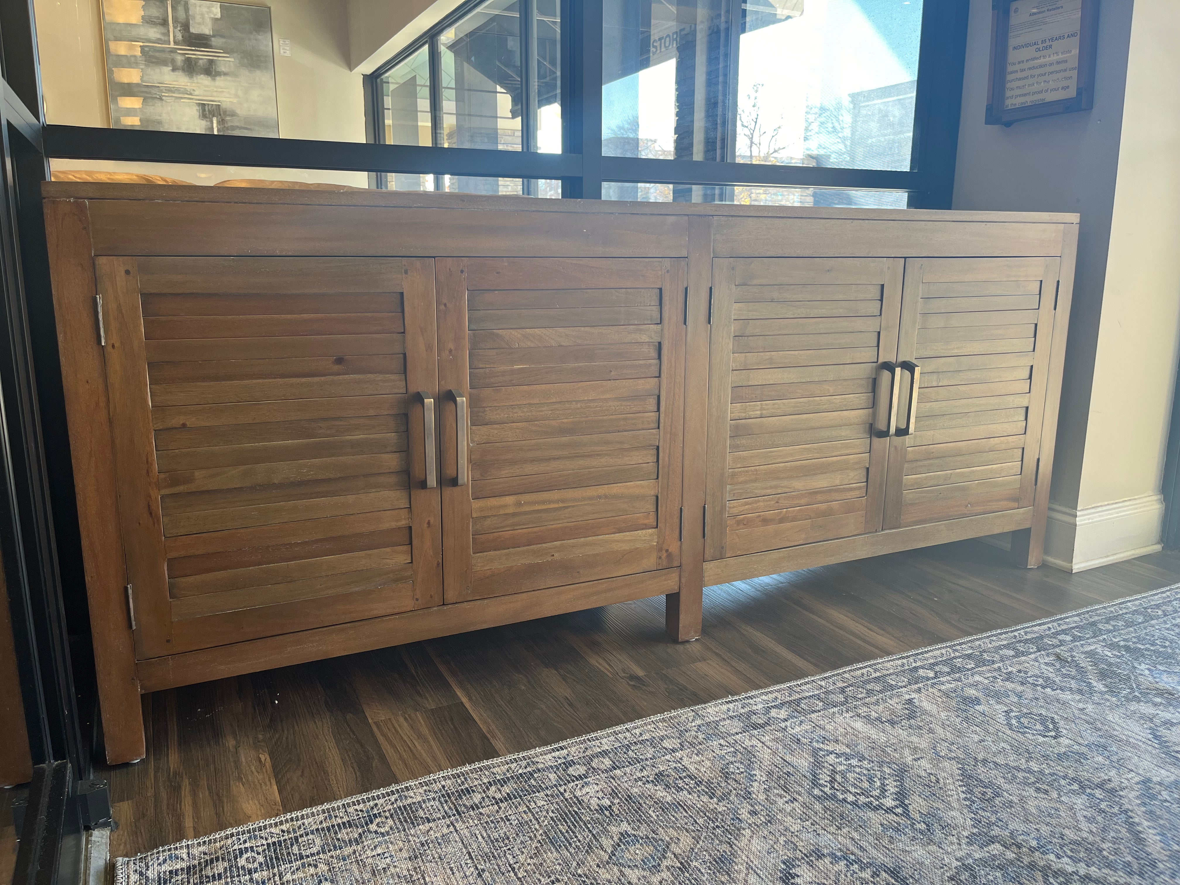 Thane 76" Mahogany 4 Door Sideboard - Straw Wash