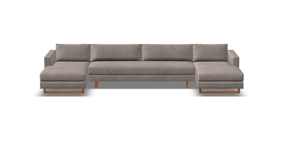 Jeffrey Express Ship 160" Dual Chaise Sectional