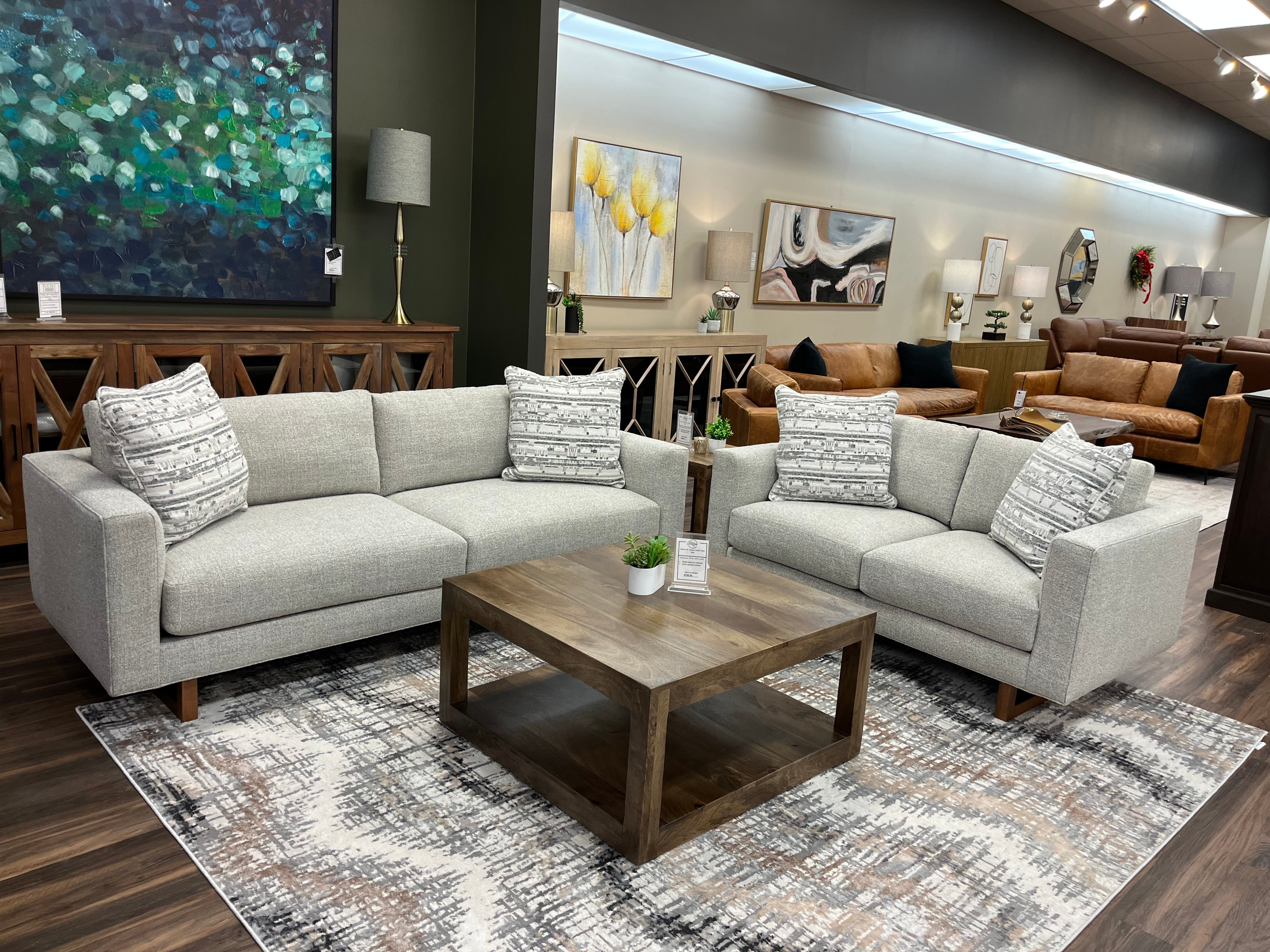 Jeffrey Quick Ship 90" 2 Cushion Sofa - Driftwood Mist