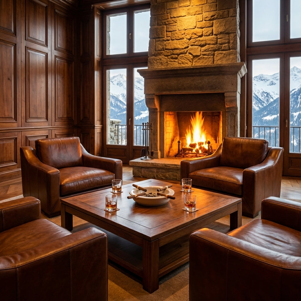 Leonardo Luxe 50" Top Grain Leather Chair - Daytona Antique