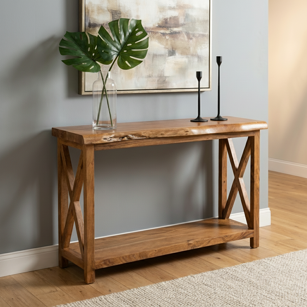 Malcolm Acacia 56" Live Edge Console Table - Natural