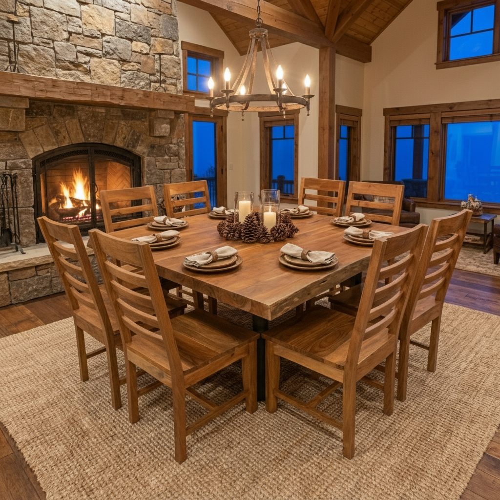 Malcolm Acacia Ladderback Dining Chair - Natural + Gray