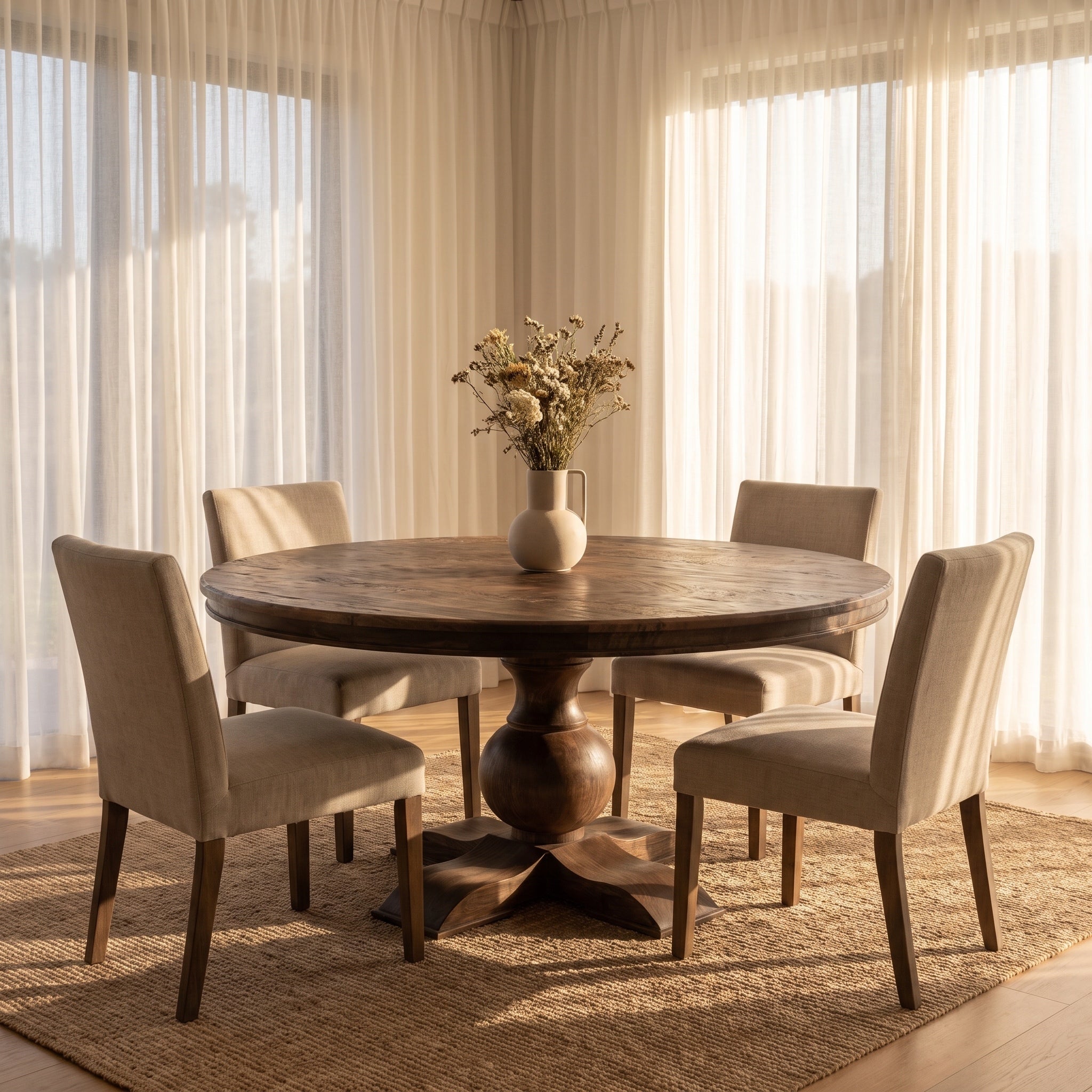 Marcia 72" Round Dining Table - Tempest