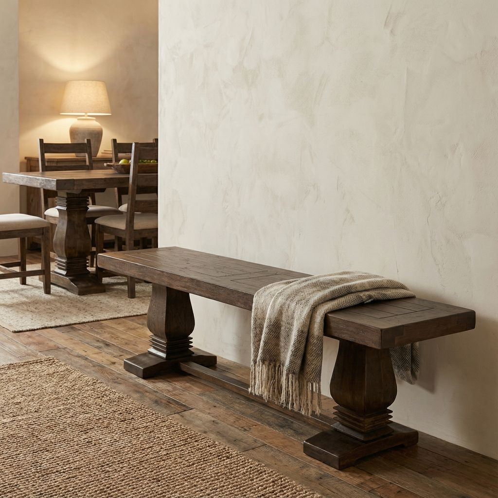 Matthew 60" Dining Bench - Distressed Natural