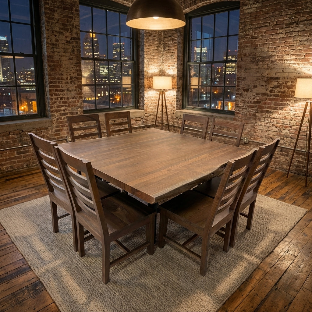 Maxwell Acacia Ladderback Dining Side Chair - Natural + Smoke