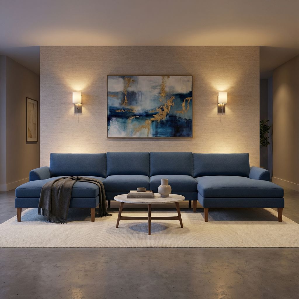 Monte Express Ship 130" Dual Chaise Sectional