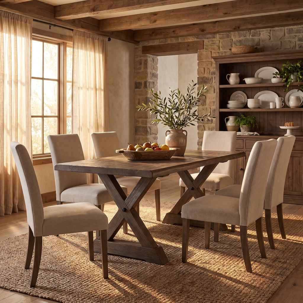 Nathan Acacia 72" Live Edge Dining Table - Tempest