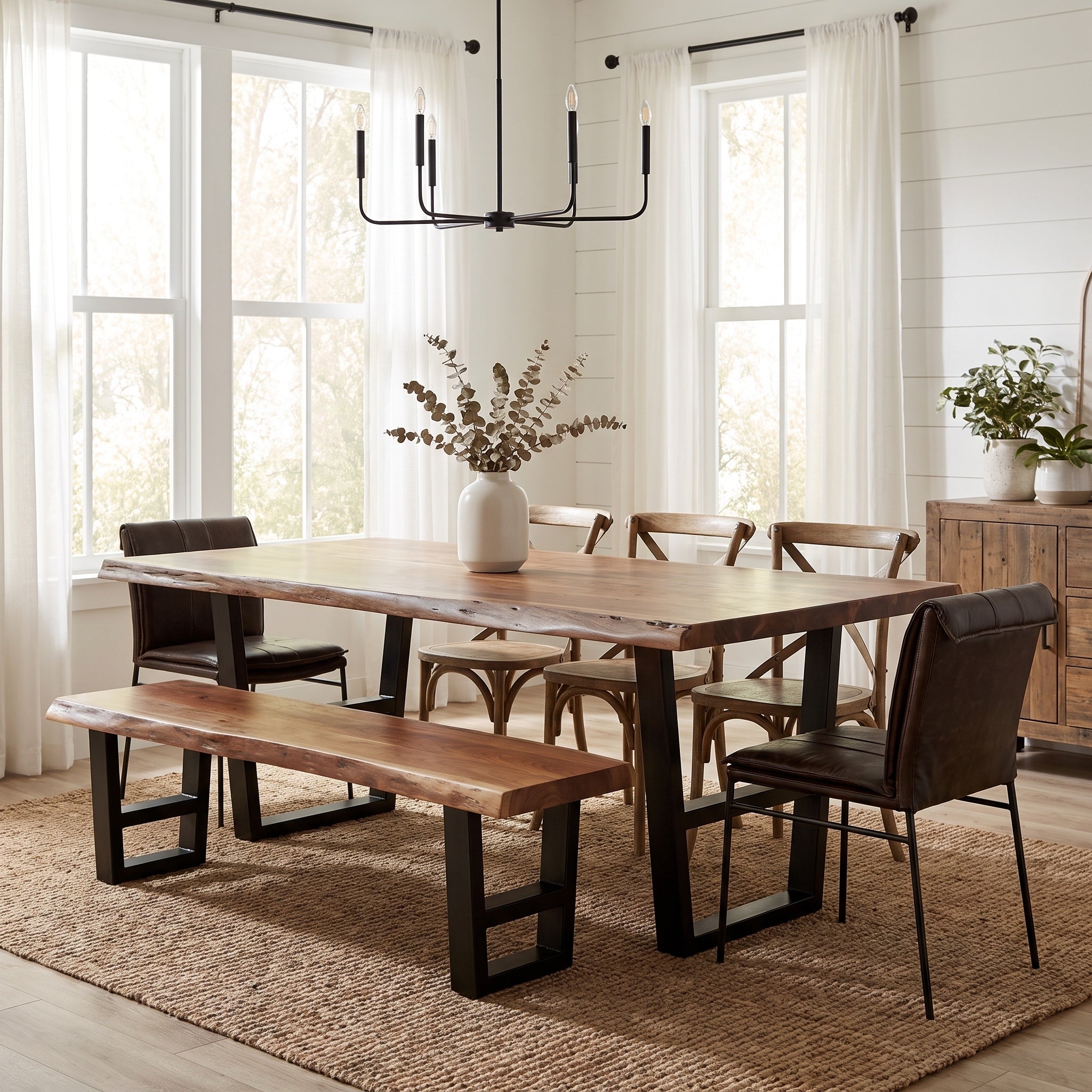 Nathan 96" Live Edge Dining Table - Woodland