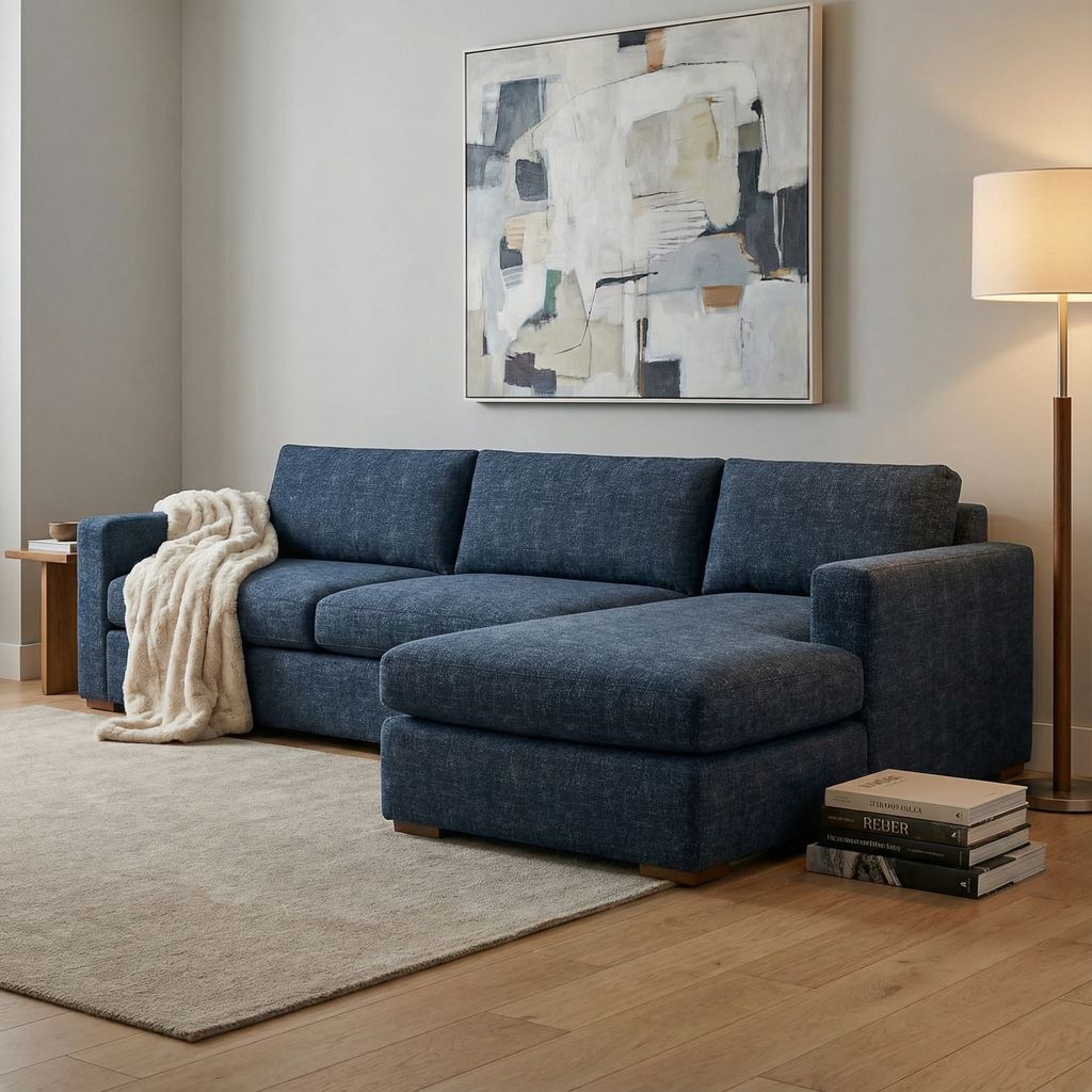 Nathan Luxe Express Ship 133" Sofa + Chaise