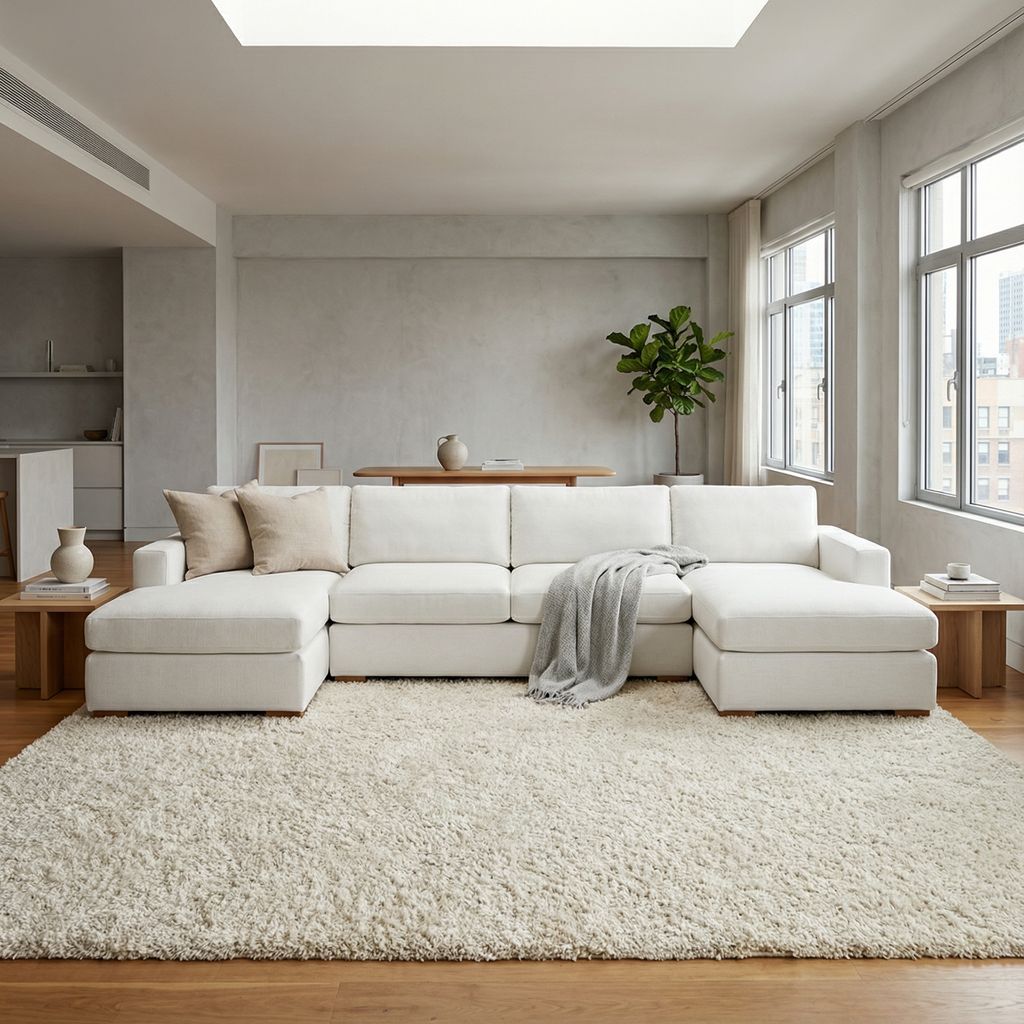 Nathan Luxe Express Ship 142" Dual Chaise Sectional