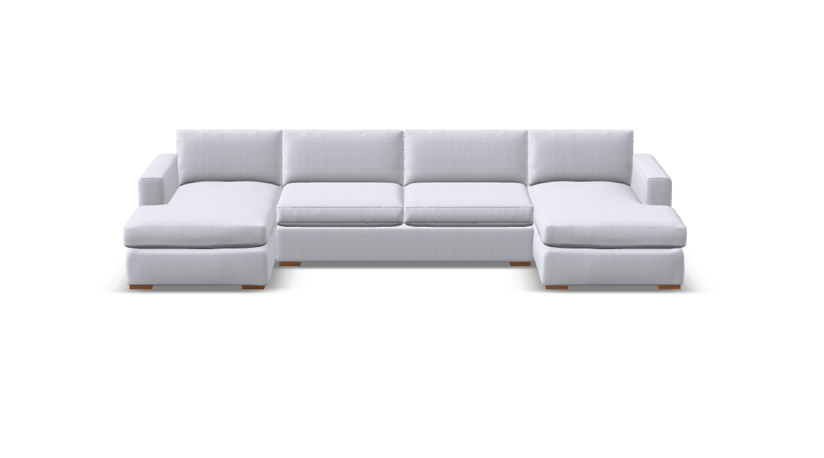 Nathan Luxe Express Ship 142" Dual Chaise Sectional