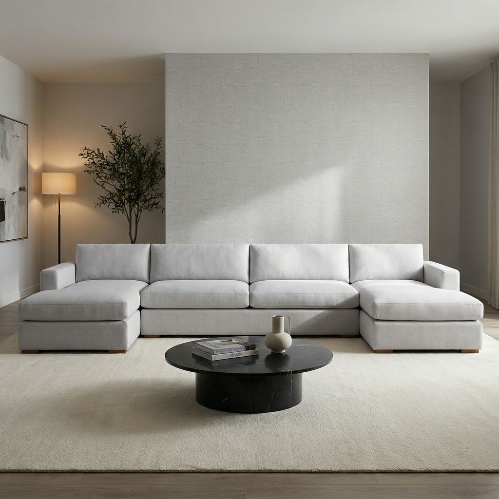 Nathan Luxe Express Ship 152" Dual Chaise Sectional