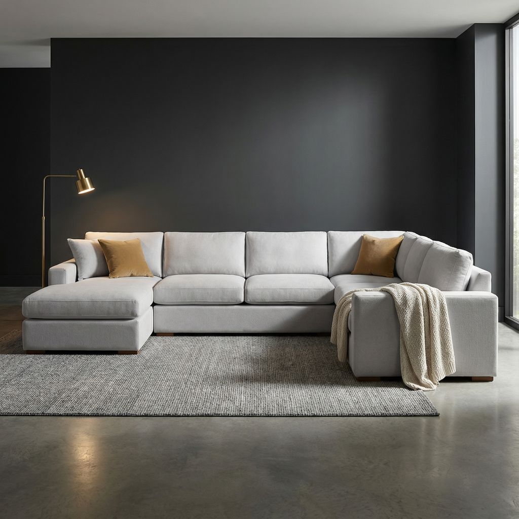 Nathan Luxe Express Ship 152" x 96" Sectional + Chaise