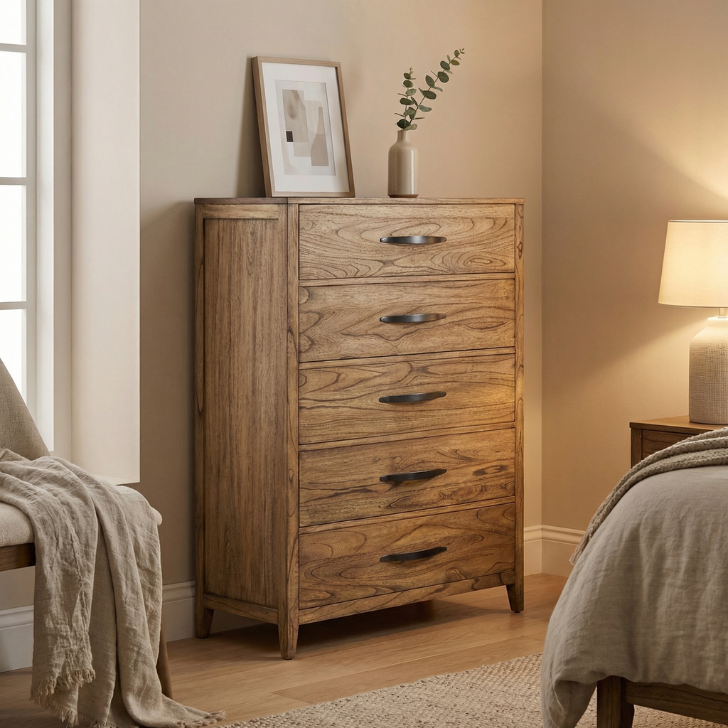 Provo 42" 5 Drawer Tall Chest - Sandrift