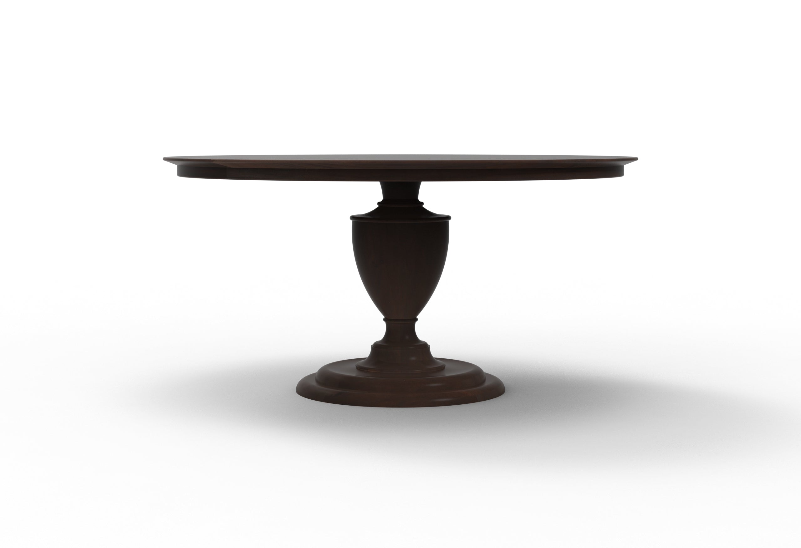 Clancy 60" Acacia Round Pedestal Dining Table - Natural + Black