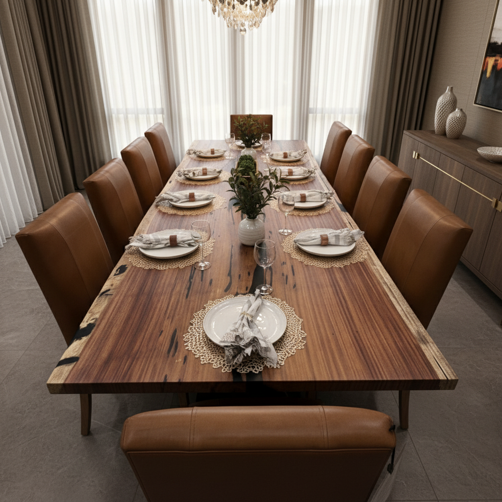 Nicoya 120" Guanacaste Live Edge Dining Table - Natural - SN398