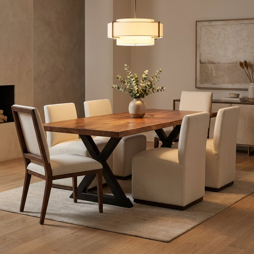 Bianca Dining Chair - Performance Cream + Natural & Black